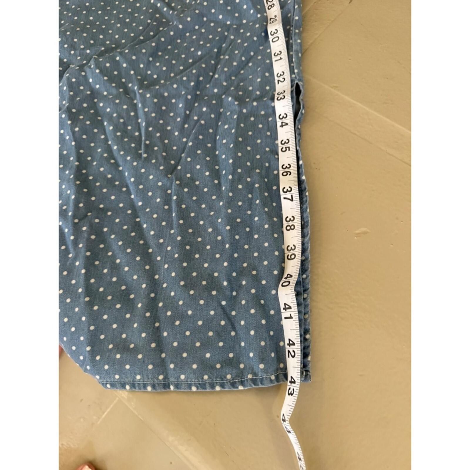 Other Velvet Heart Blue Polka Dot Tencel Ruffle Midi Dress Small Size S / US 4 / IT 40 - 6 Thumbnail