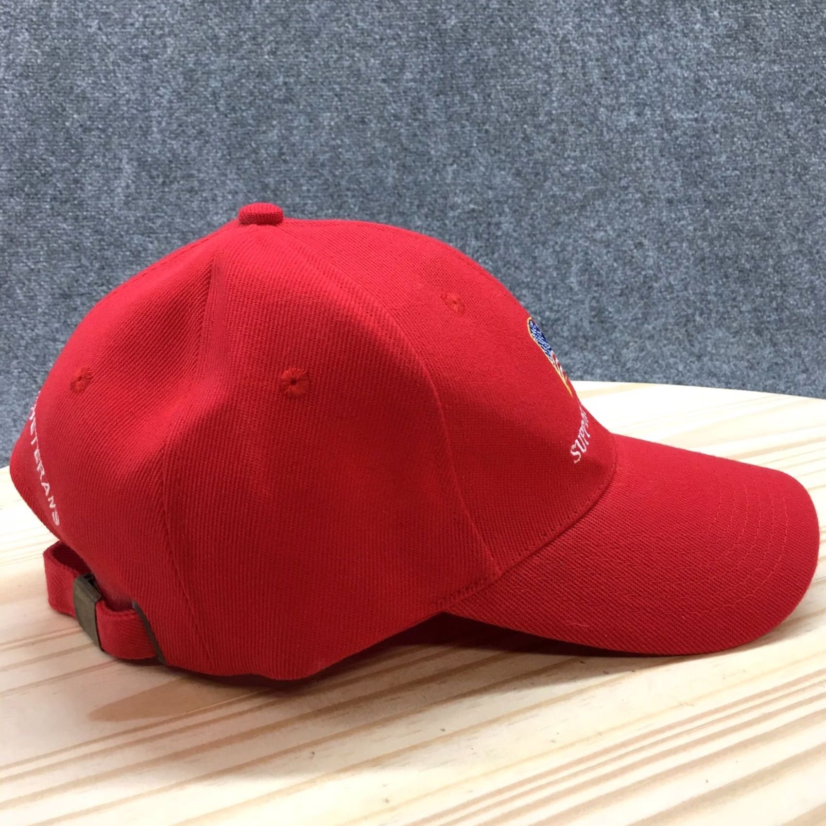 Logo 7 Support Our Troops Baseball Hat Mens Red One Size Curved Brim Embroidered Logo Size ONE SIZE - 5 Thumbnail