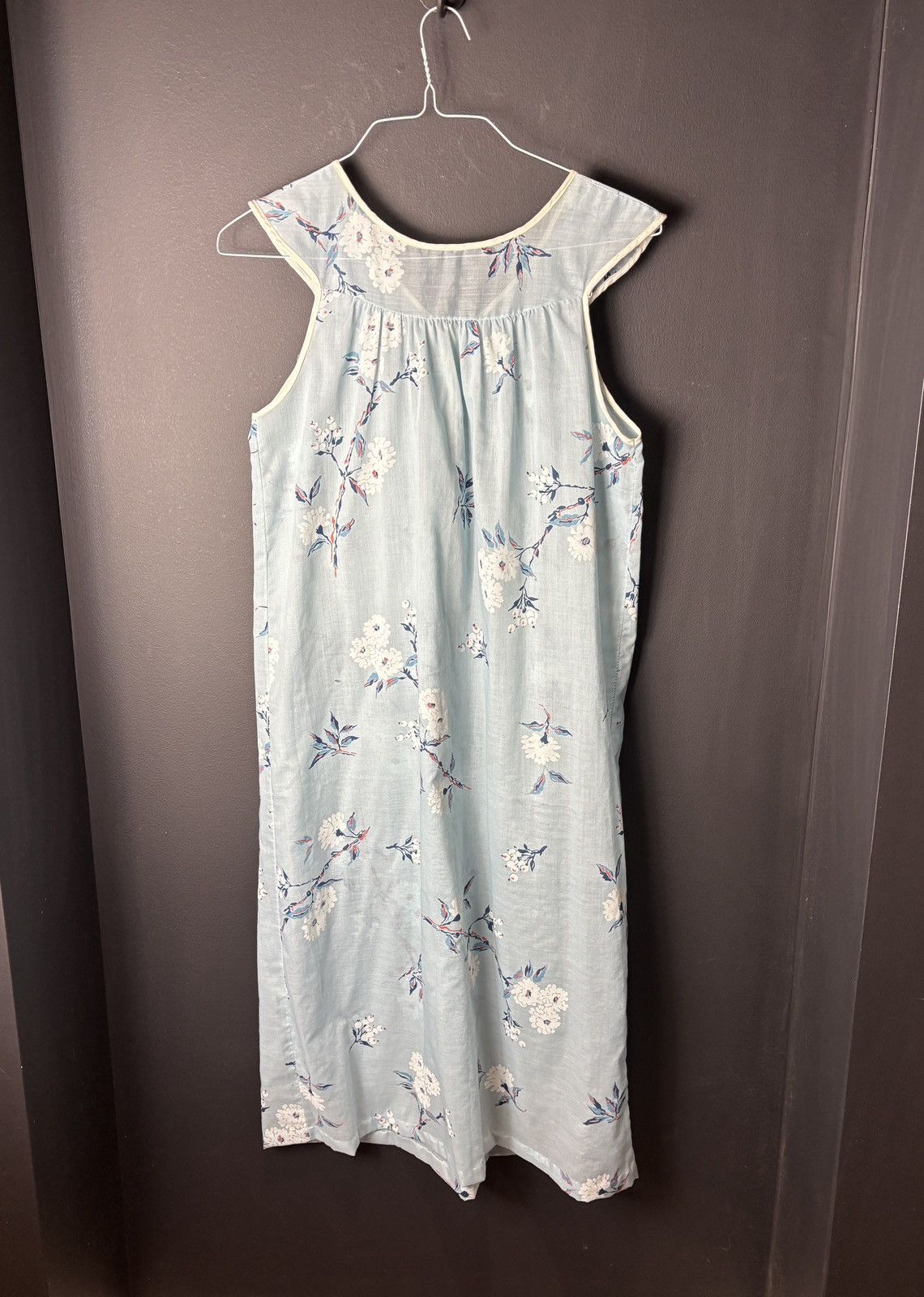 Vintage Vintage Night Gown Asian Floral Print 1970s Slip Dress Sleep Size ONE SIZE - 4 Thumbnail