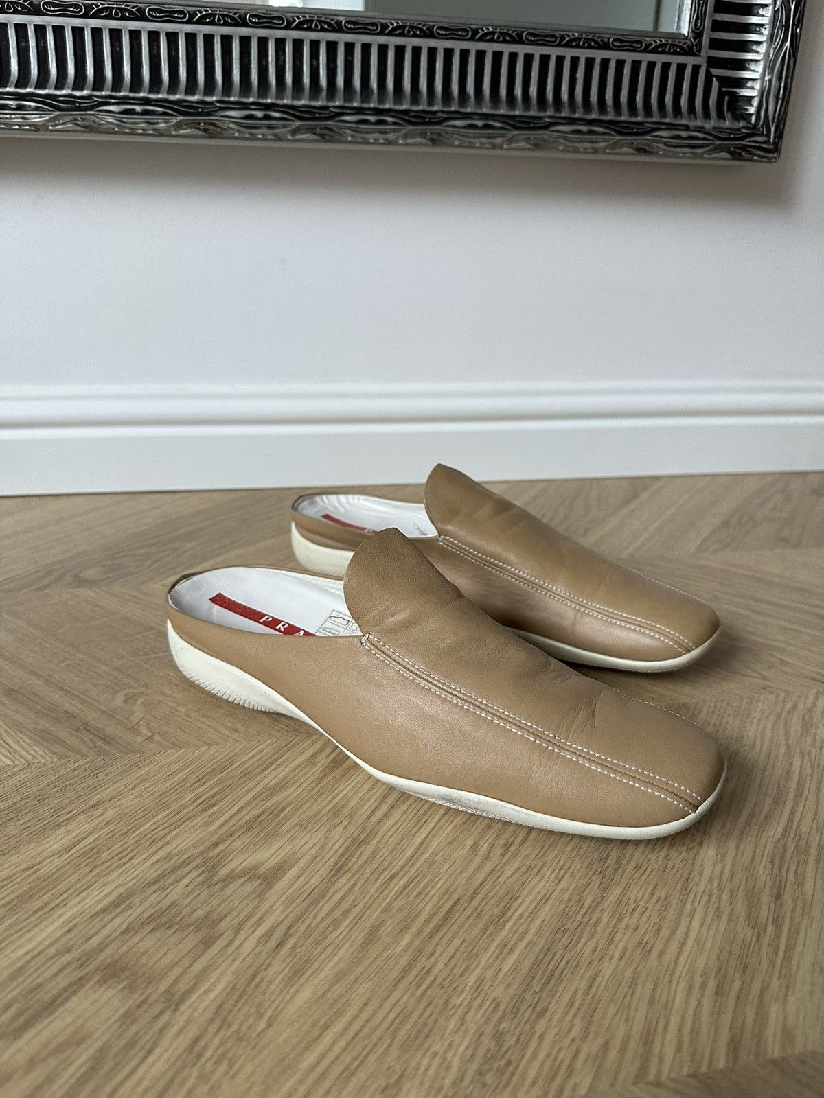 Prada Prada 00s Mules Slippers Slides Vintage Rare Size US 7 / IT 37 - 1 Thumbnail