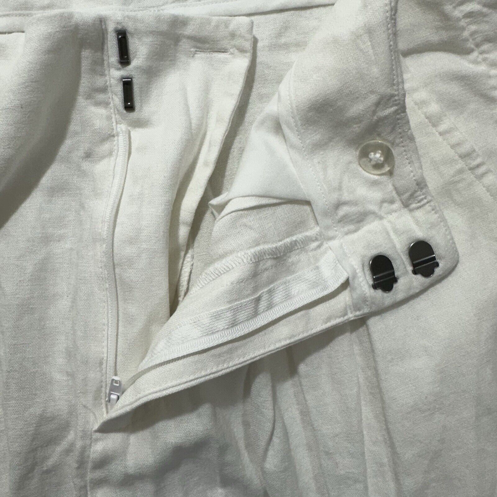 Other A New Day 8 High Rise Linen Blend Tapered Ankle Pants White Size 30" / US 8 / IT 44 - 7 Thumbnail