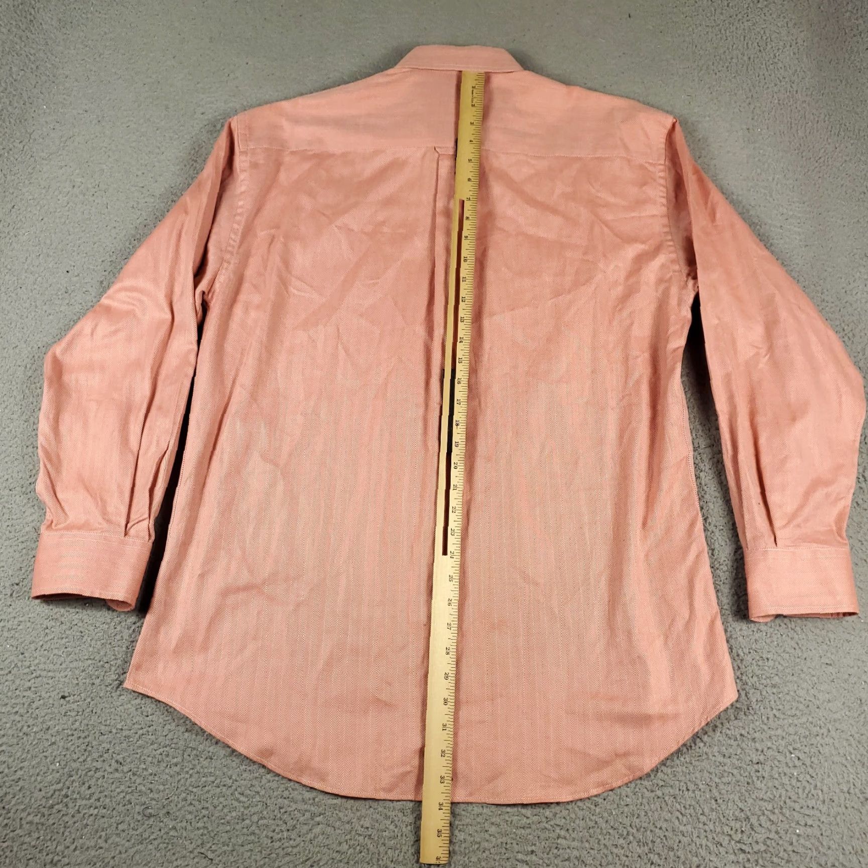 Peter Millar Peter Millar Shirt Mens Size L Peach Coral Button-Up Long Sleeve Casual Business Formal Size US L / EU 52-54 / 3 - 3 Thumbnail
