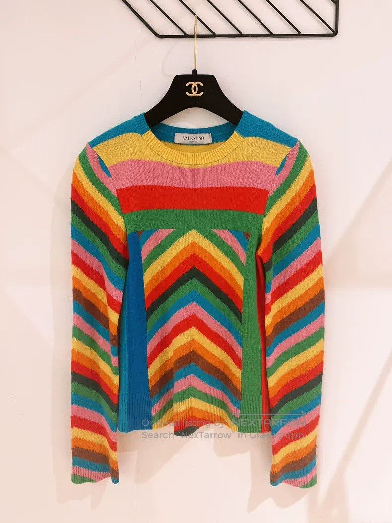 Valentino Rainbow cashmere sweater