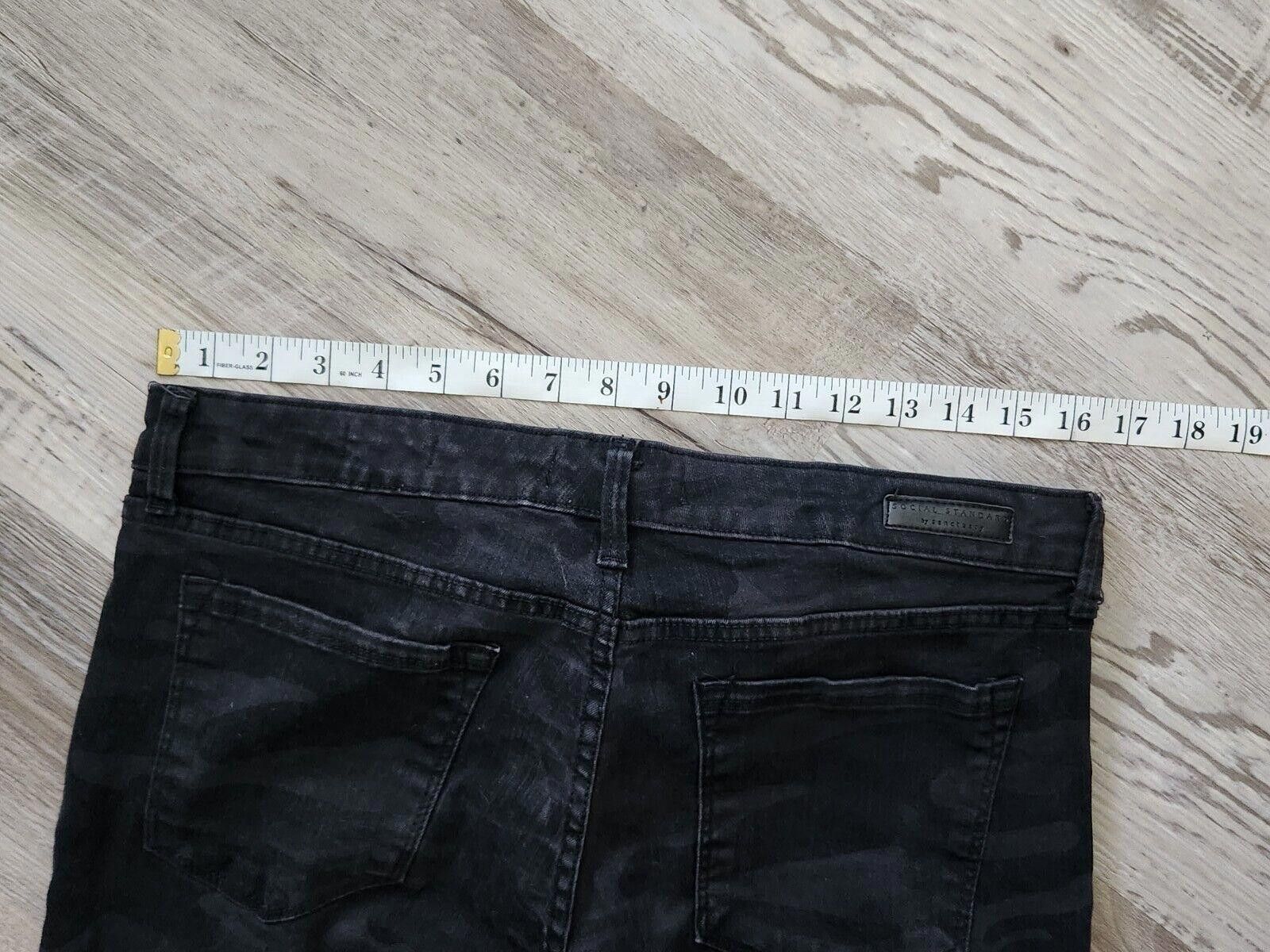 Sanctuary Social standard sanctuary jeans 14 Ankle Skinny Black Camo Size 36" / US 14 / IT 50 - 4 Thumbnail