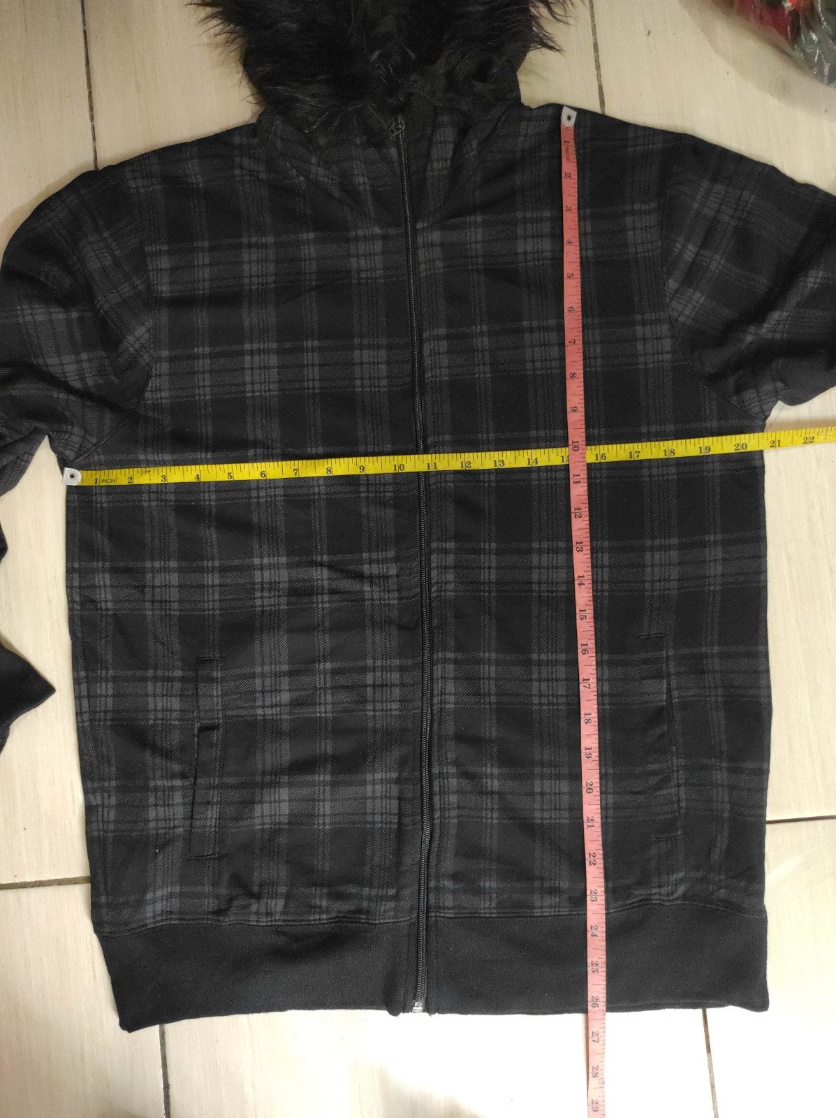 Japanese Brand Louis Chavlon Plaid zip fur hoodie LGB style Size US M / EU 48-50 / 2 - 11 Thumbnail
