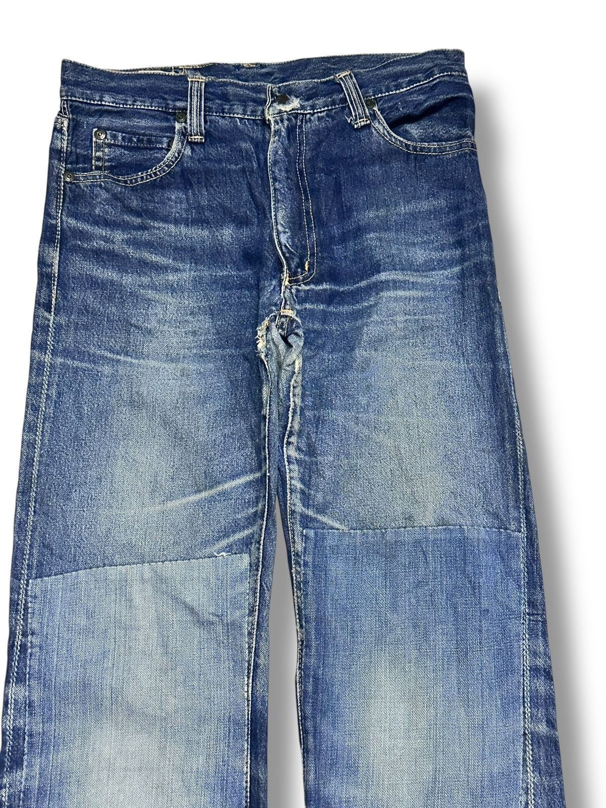 Edwin Edwin Vintage Patches Knee Wideleg Style Faded Wash Size US 30 / EU 46 - 3 Thumbnail