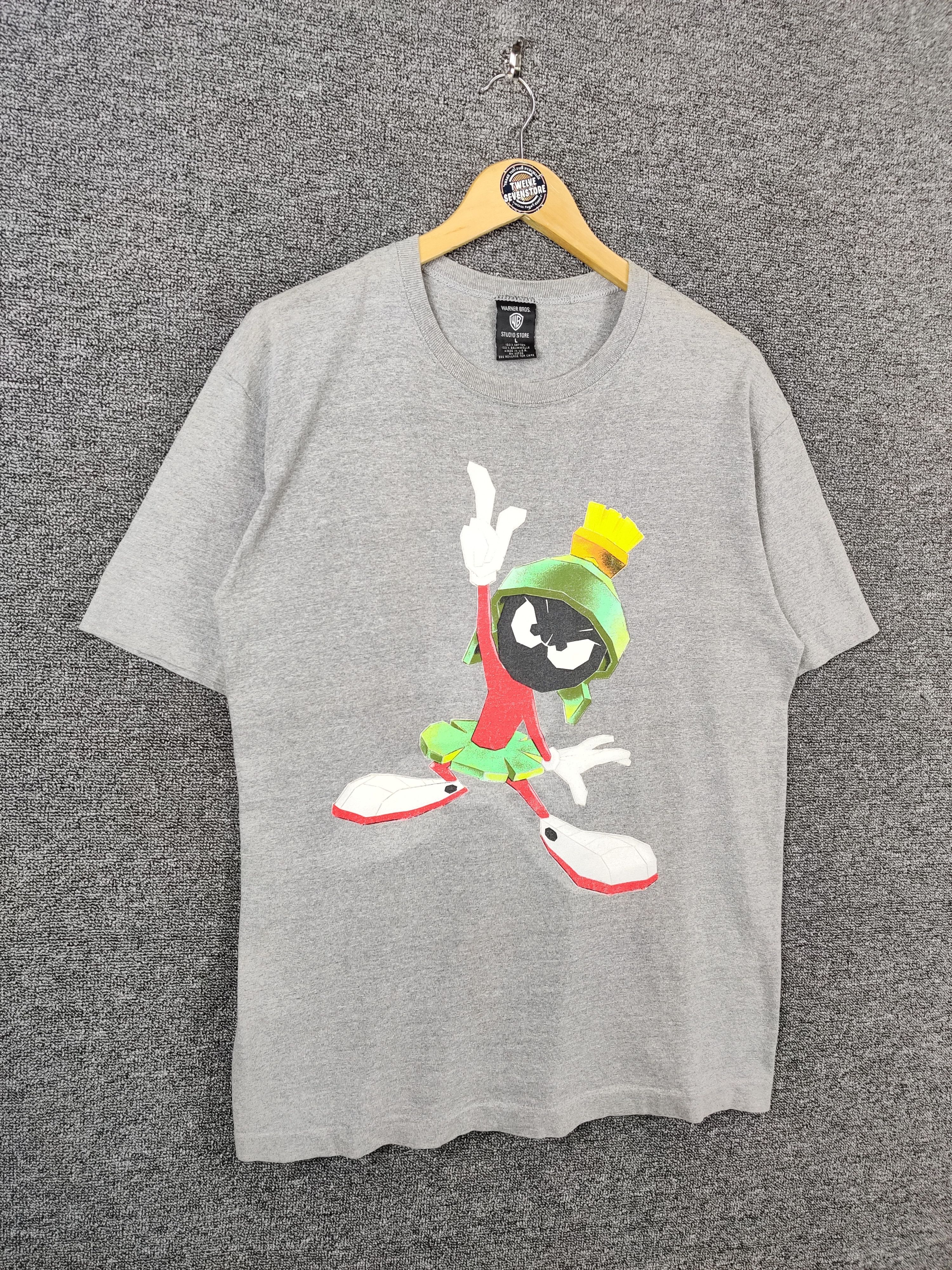 Warner Bros Vintage Marvin The Martian Warner Bros Cartoon Tee Tshirt Size US L / EU 52-54 / 3 - 6 Thumbnail