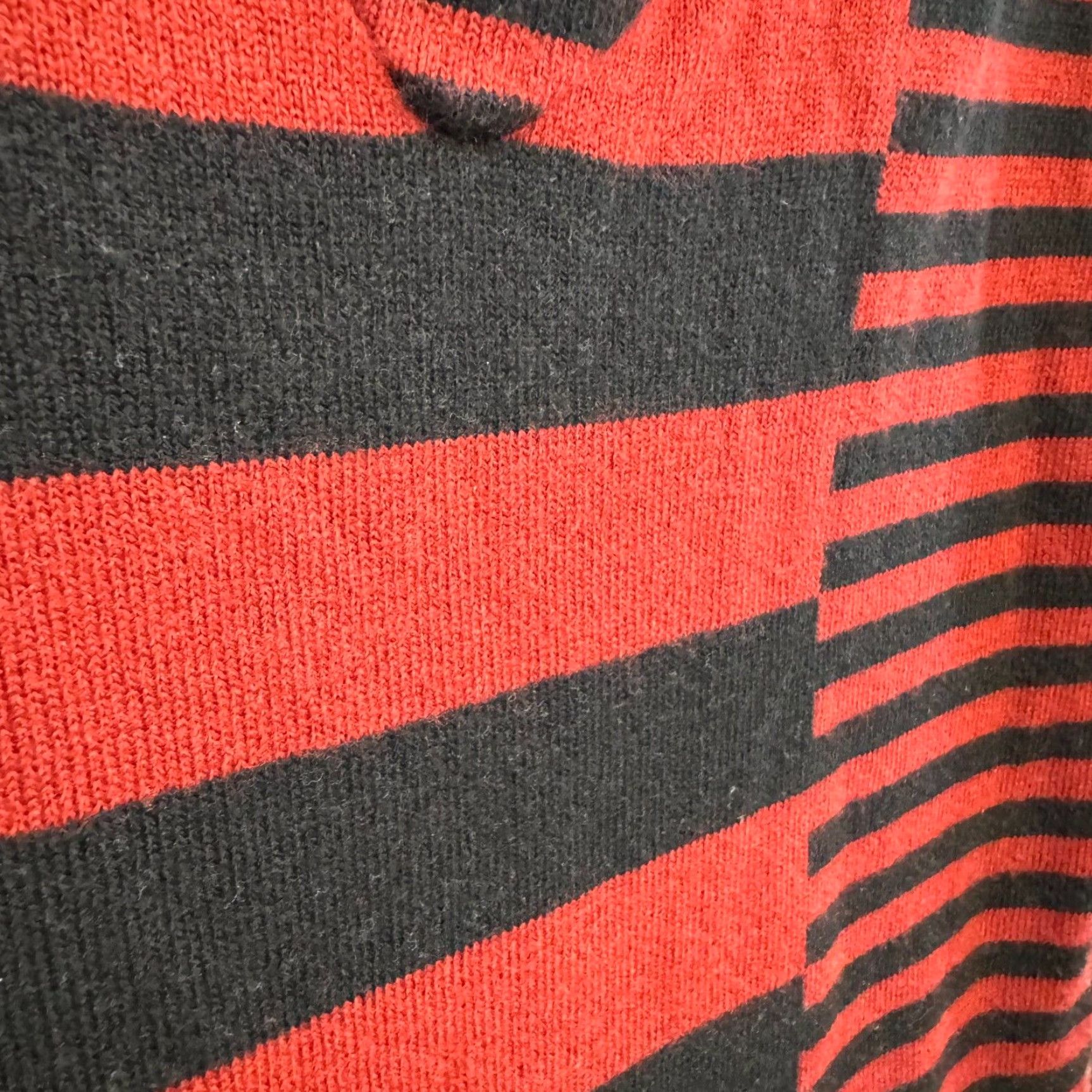 Vintage VINTAGE Bisou Bisou Sweater Dress L Red Striped Cowl Neck Long Sleeve Women Size L / US 10 / IT 46 - 4 Thumbnail