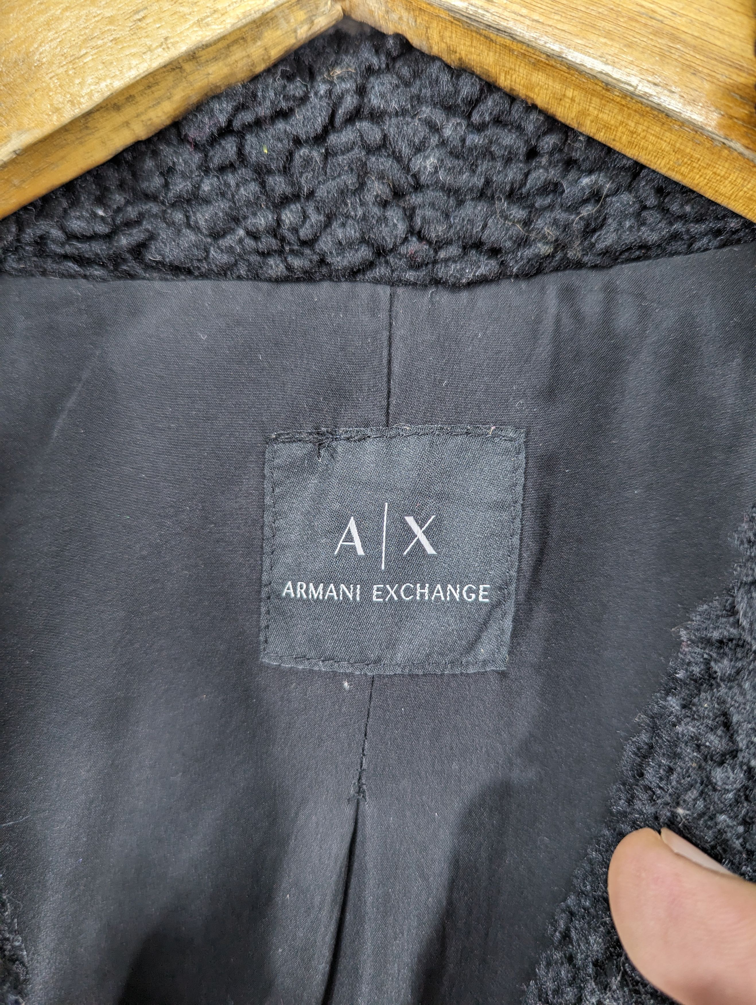 Armani Exchange Armani Exchange Teddy Black Coat Jacket Size XS / US 0-2 / IT 36-38 - 9 Thumbnail