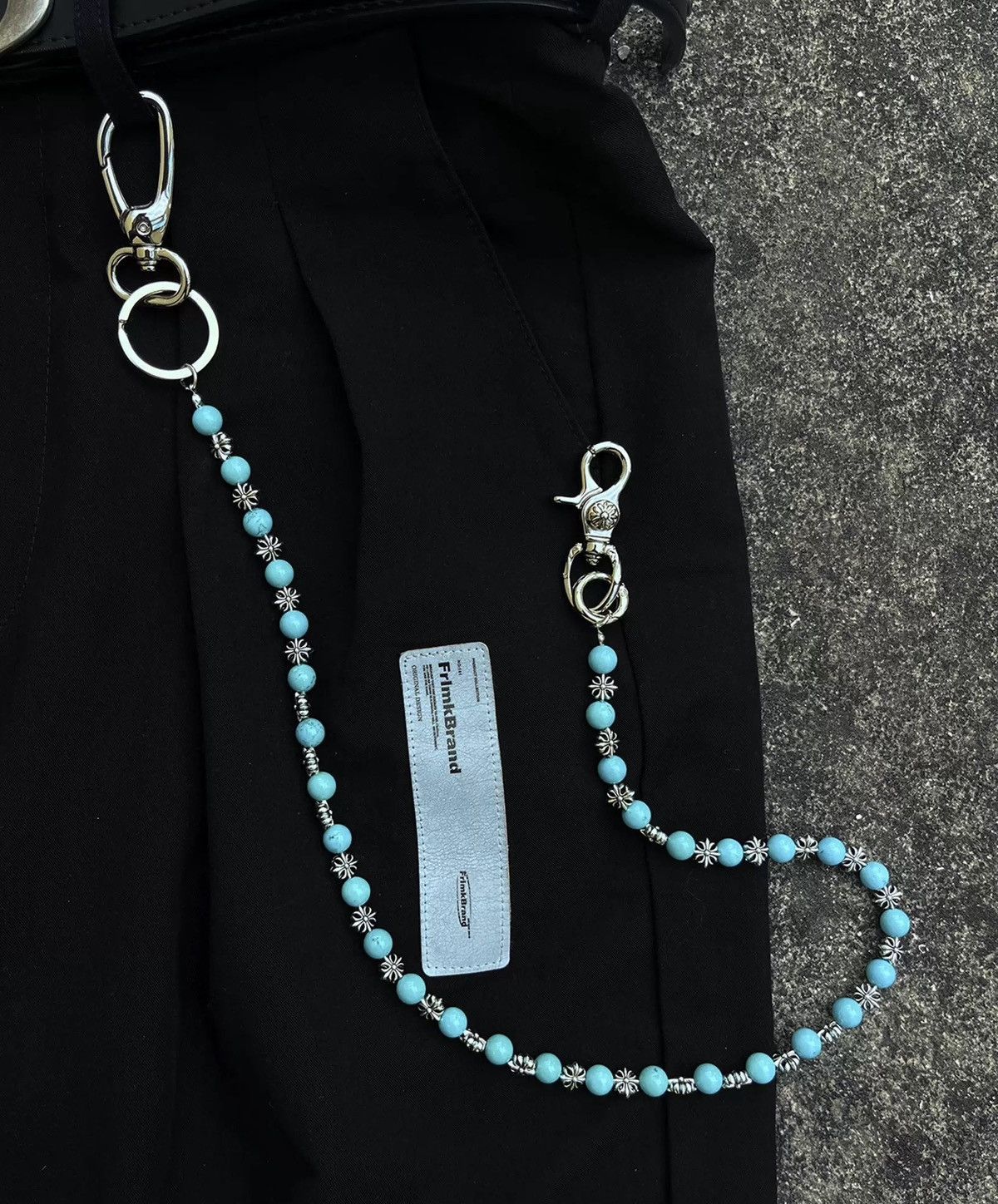 Japanese Brand × Vintage Retro punk y2k turquoise cross wallet chain Size ONE SIZE - 4 Thumbnail