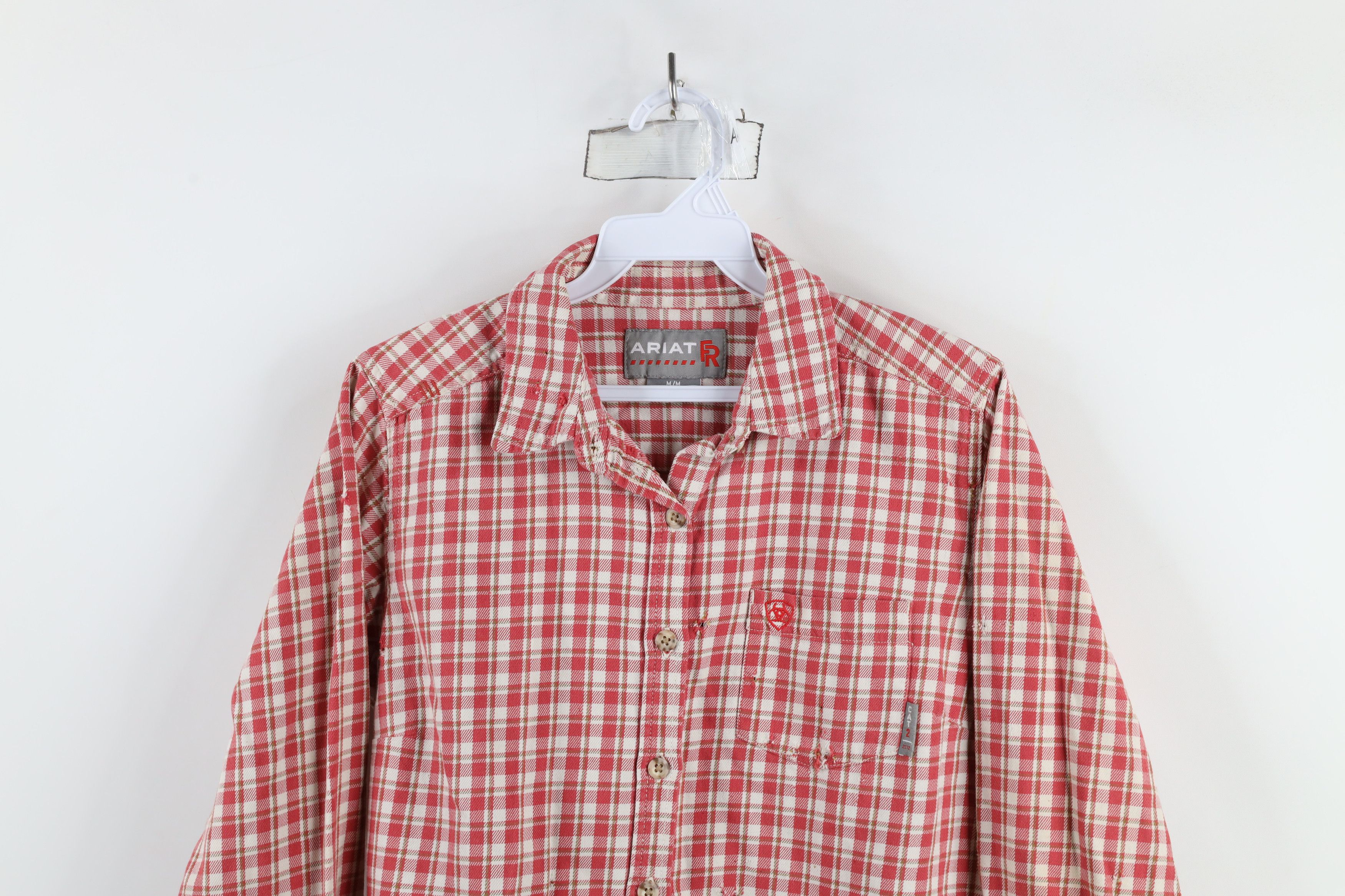 Ariat × Vintage Ariat FR Fire Flame Resistant Flannel Work Button Shirt Size M / US 6-8 / IT 42-44 - 2 Thumbnail