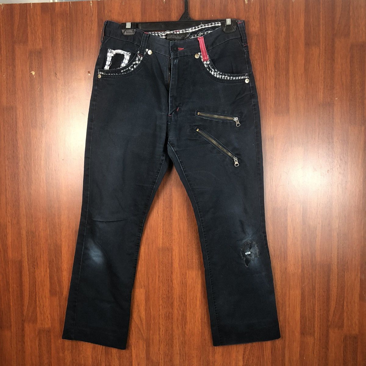 Japanese Brand × Seditionaries × Vintage Grangesta Standard punk ripped Dark Blue Pants #7476 Size 30" / US 8 / IT 44 - 1 Thumbnail