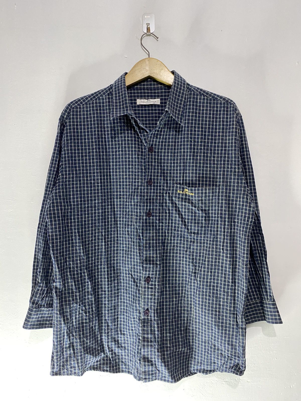 Balenciaga Vintage balenciaga tartan button shirt Size US XL / EU 56 / 4 - 1 Thumbnail