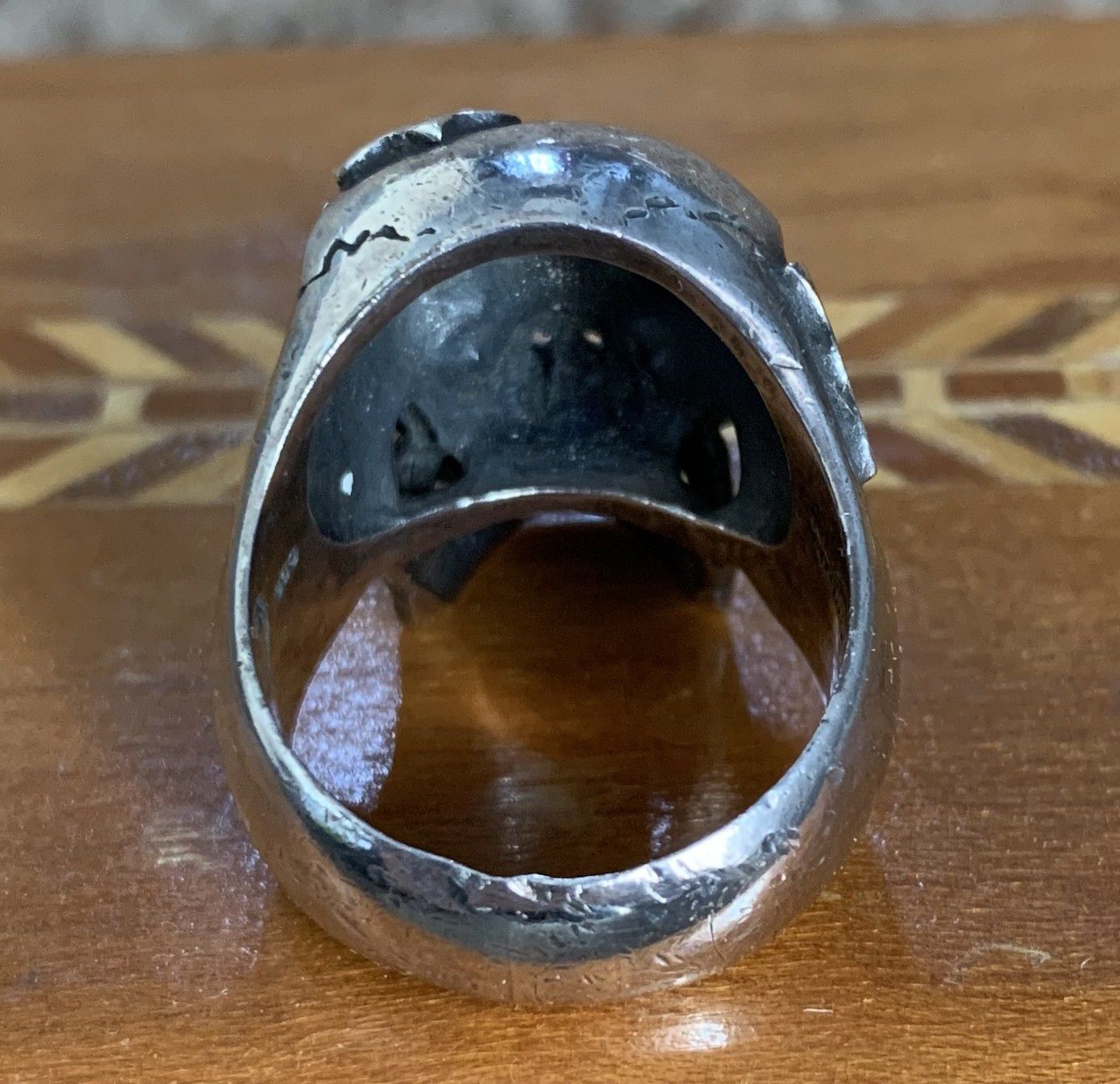 Number (N)ine SS05 "Nightcrawler" Bejeweled Silver Skull Ring Size ONE SIZE - 5 Thumbnail