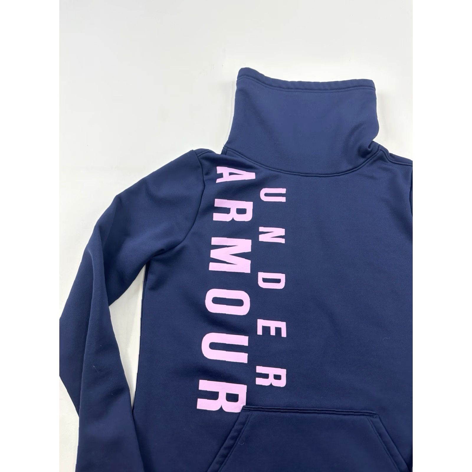 Under Armour Under Armour Sweatshirt Womens Small Blue Funnel Neck Loose Fit Pullover Ladies Size S / US 4 / IT 40 - 2 Thumbnail