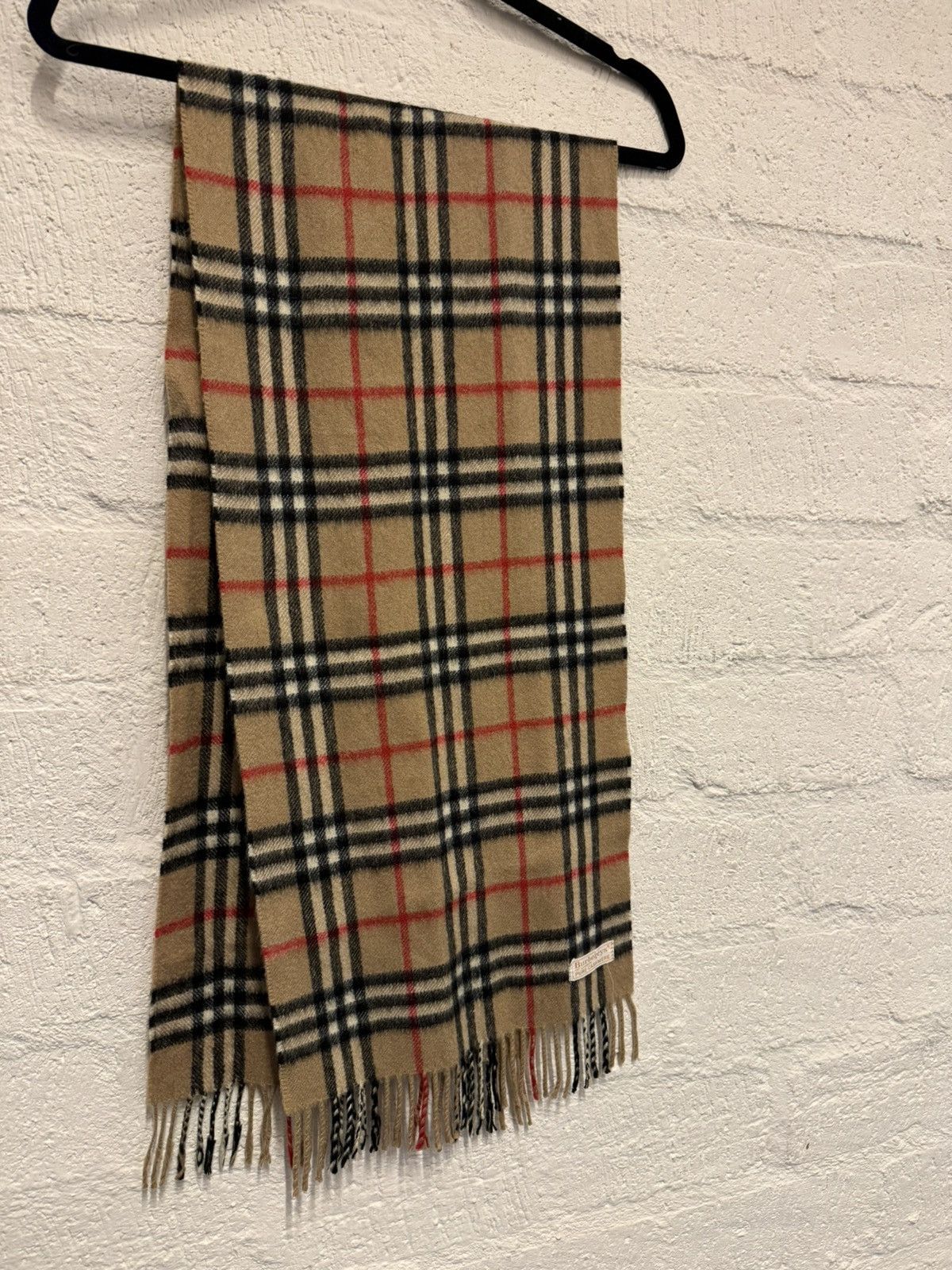 image of Burberry Nova Check Cashmere Scarves in Beige, Men's