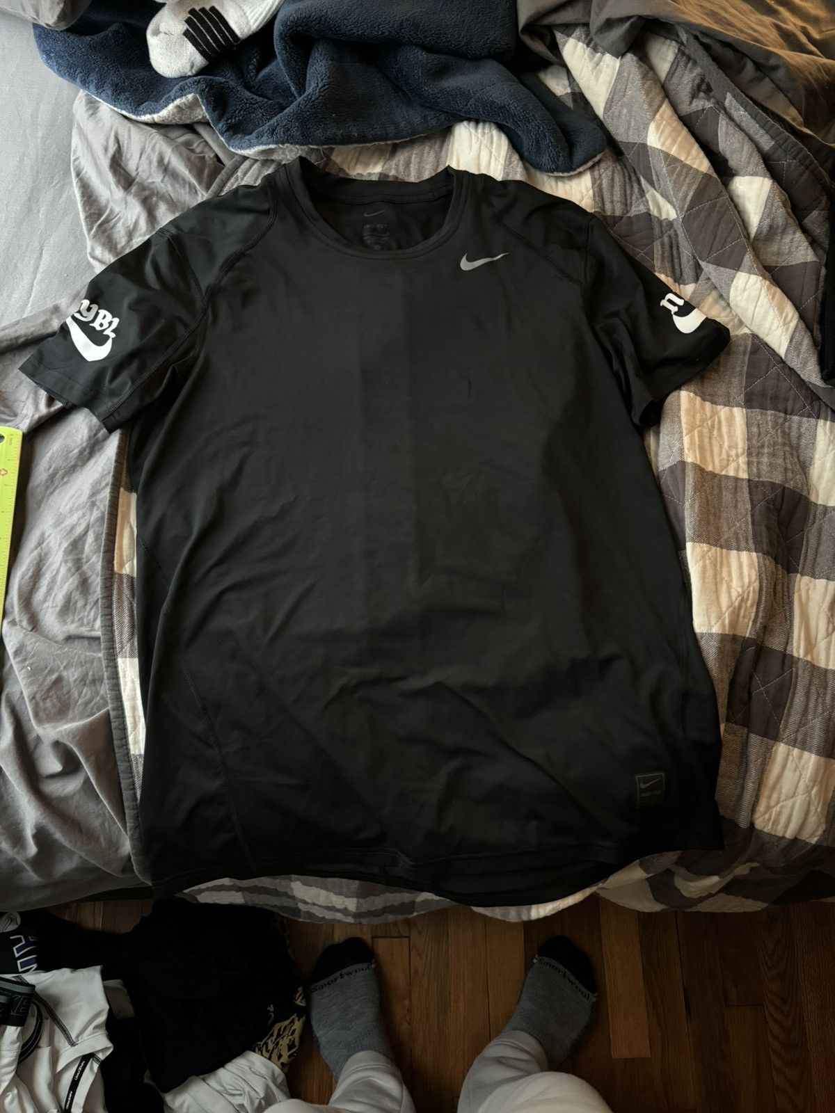 image of Nike Eybl Compression Shirt in Black, Men's (Size Large)