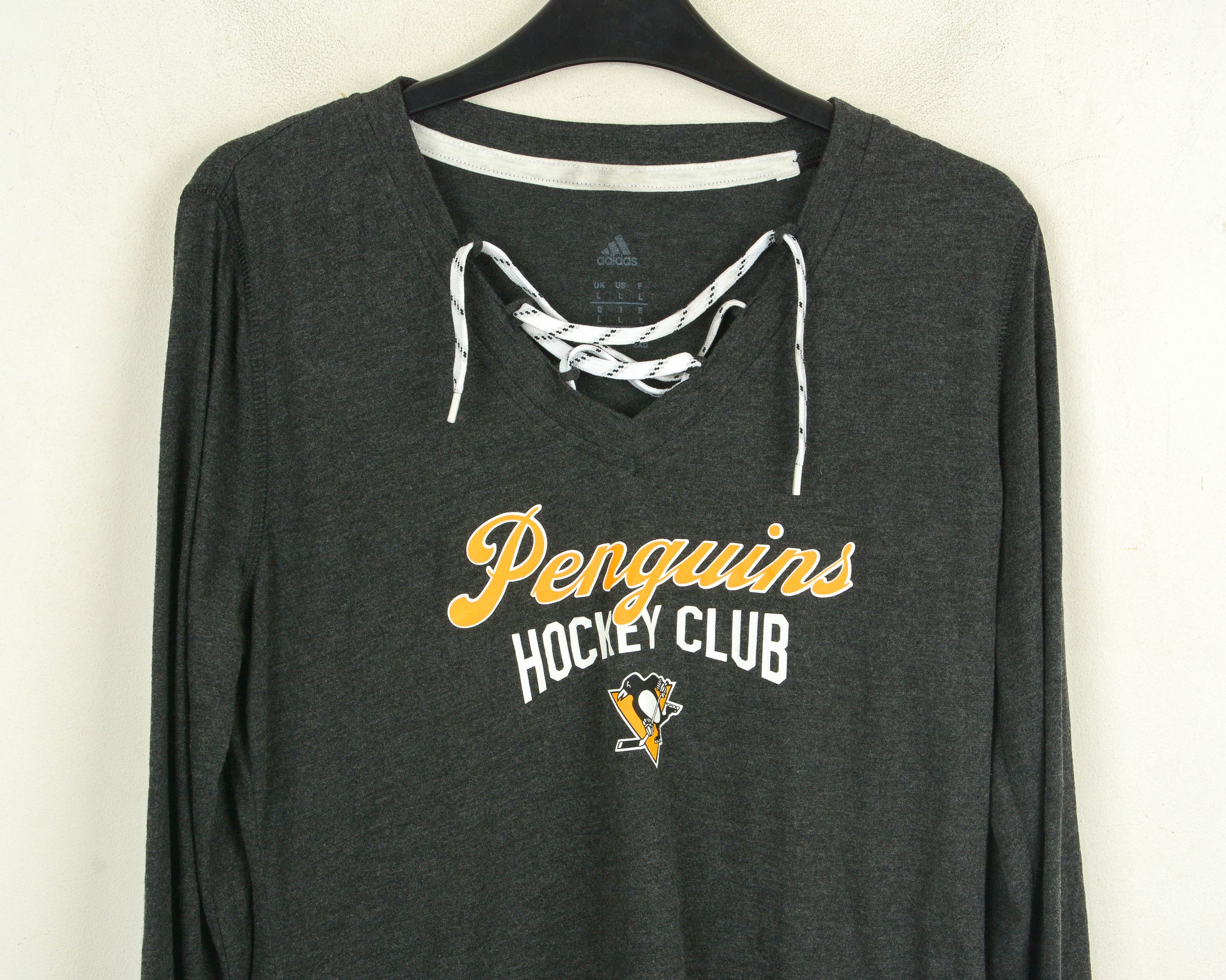 Adidas PENGUINS HOCKEY CLUB Women L Sweatshirt Jumper Pullover Size L / US 10 / IT 46 - 2 Thumbnail