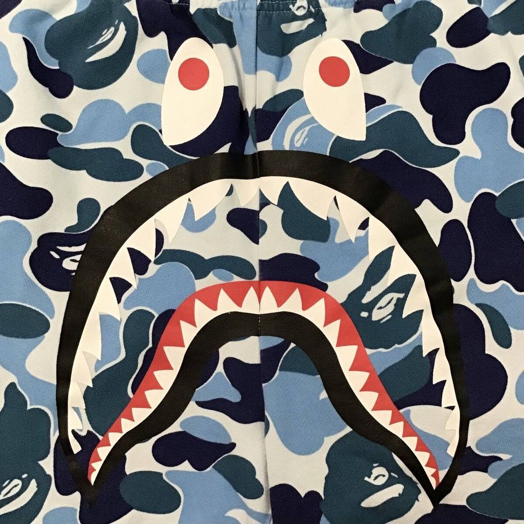 Bape BAPE Shark sweat shorts ABC camo Blue a bathing ape ★size M Size US 32 / EU 48 - 2 Thumbnail