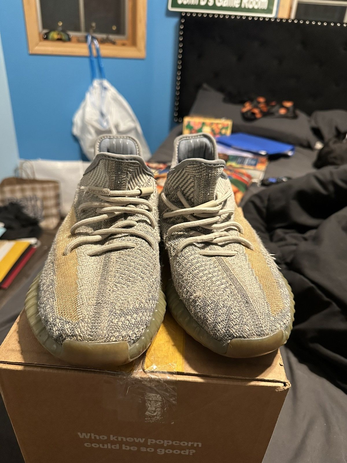 Yeezy Grey tan greenish yeezy 350 boost Size US 10.5 / EU 43-44 - 8 Thumbnail