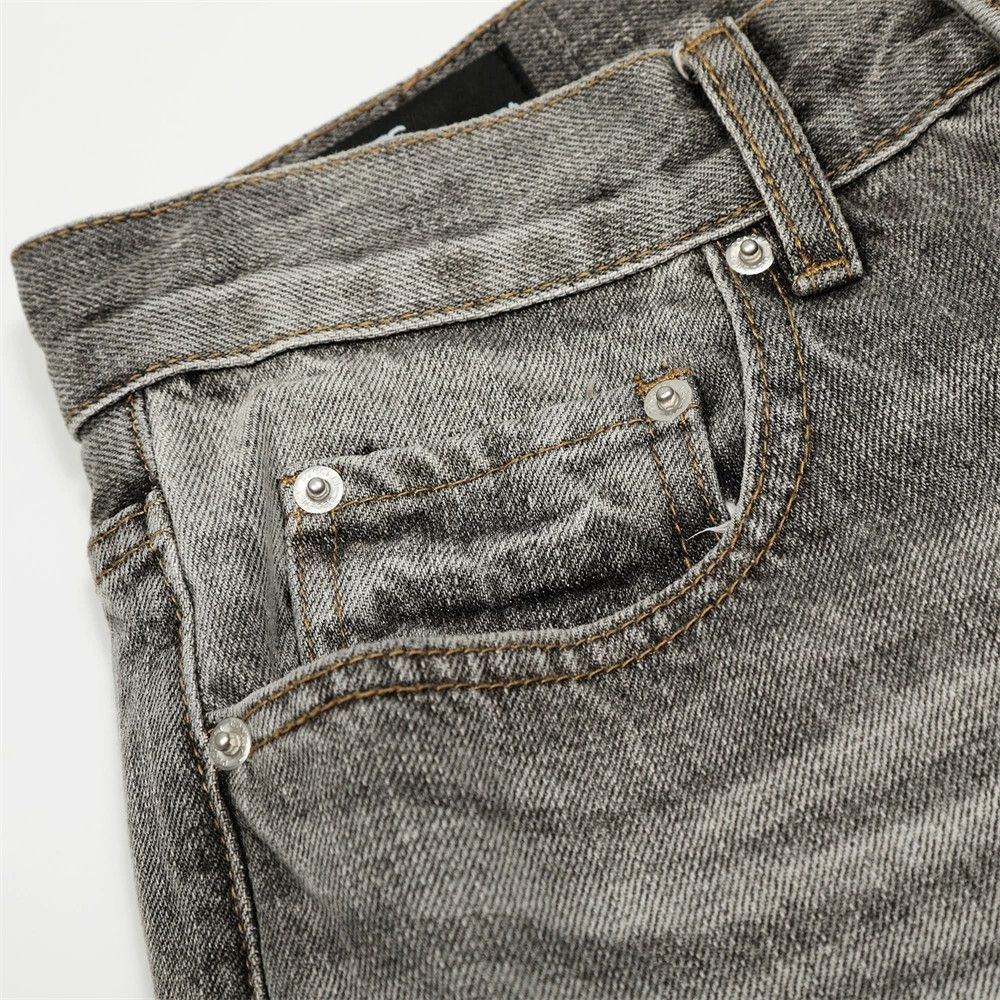 Vintage Punk ink-splashed washed gradient distressed straight jeans Size US 32 / EU 48 - 4 Thumbnail