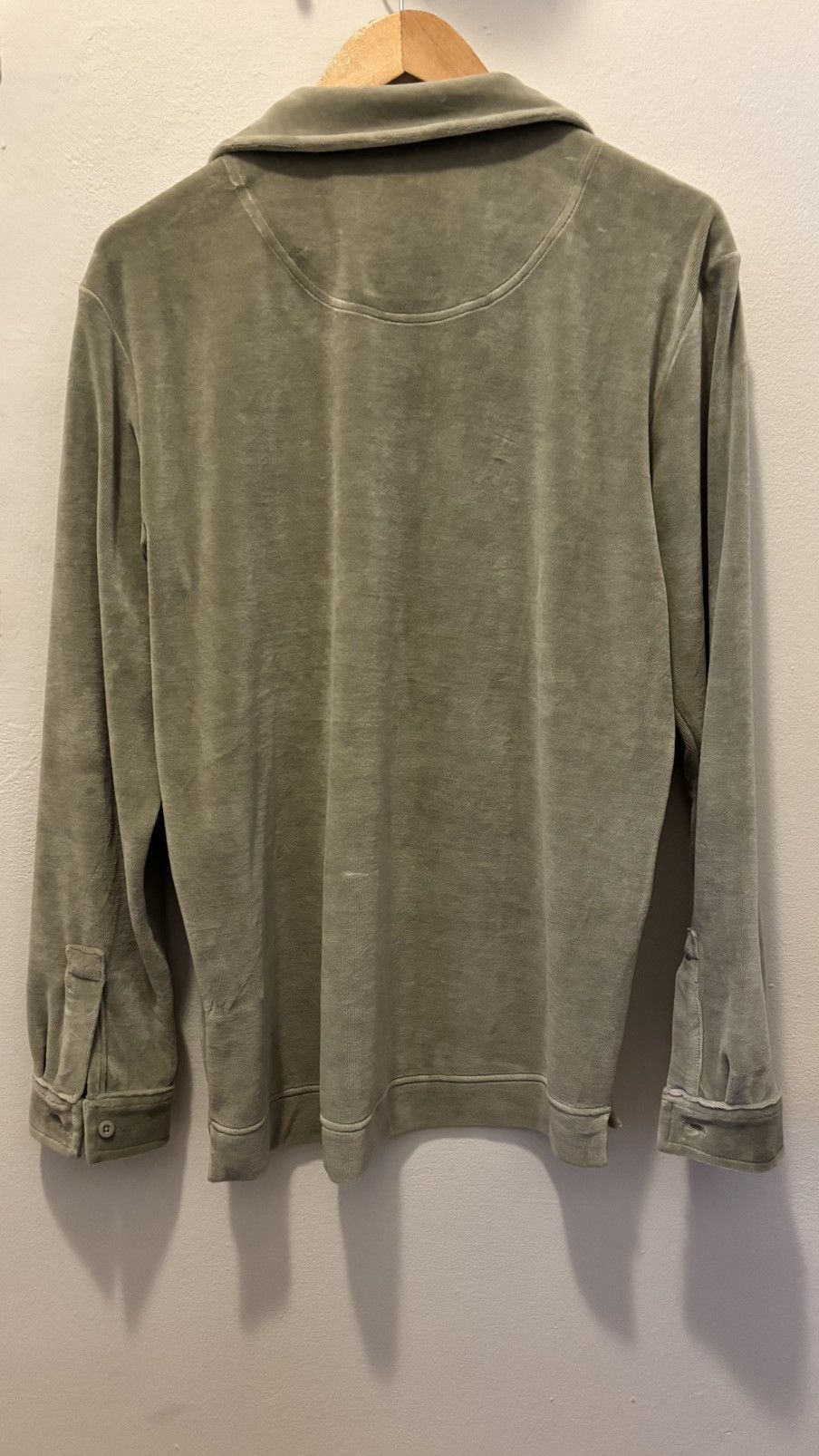 OAS OAS Velour Long-Sleeve Polo Short Green Size US M / EU 48-50 / 2 - 3 Thumbnail