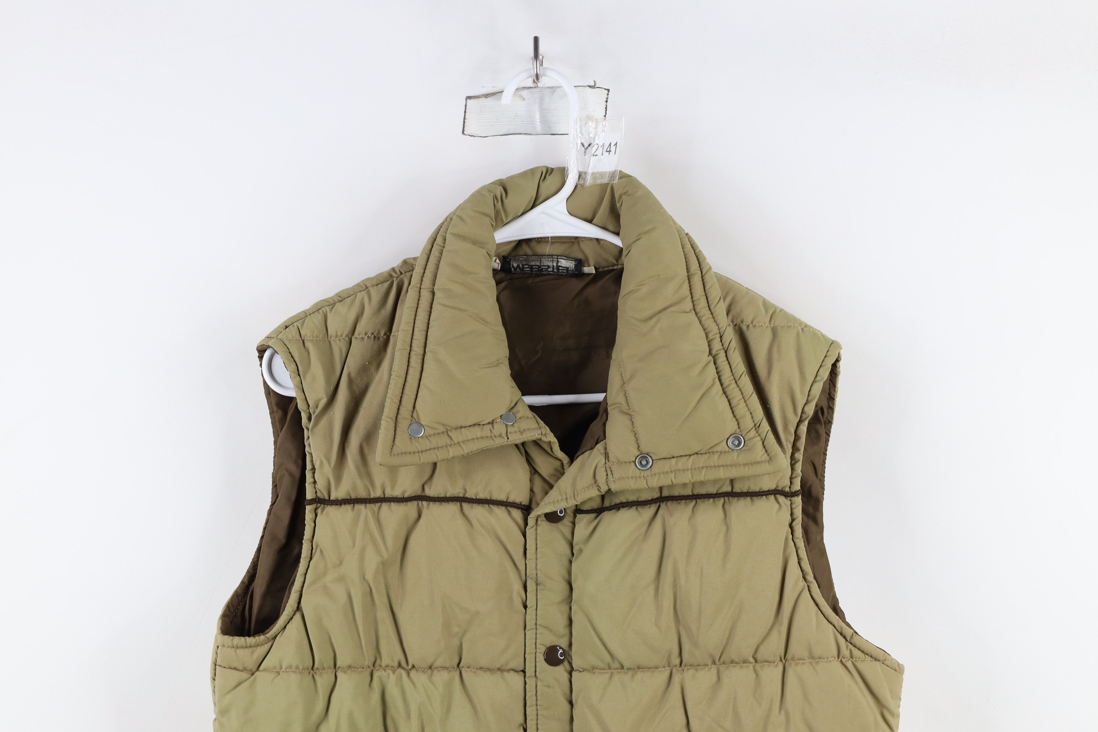 Vintage Vintage 70s Streetwear Sun Faded Puffer Vest Jacket Brown Size US M / EU 48-50 / 2 - 2 Thumbnail