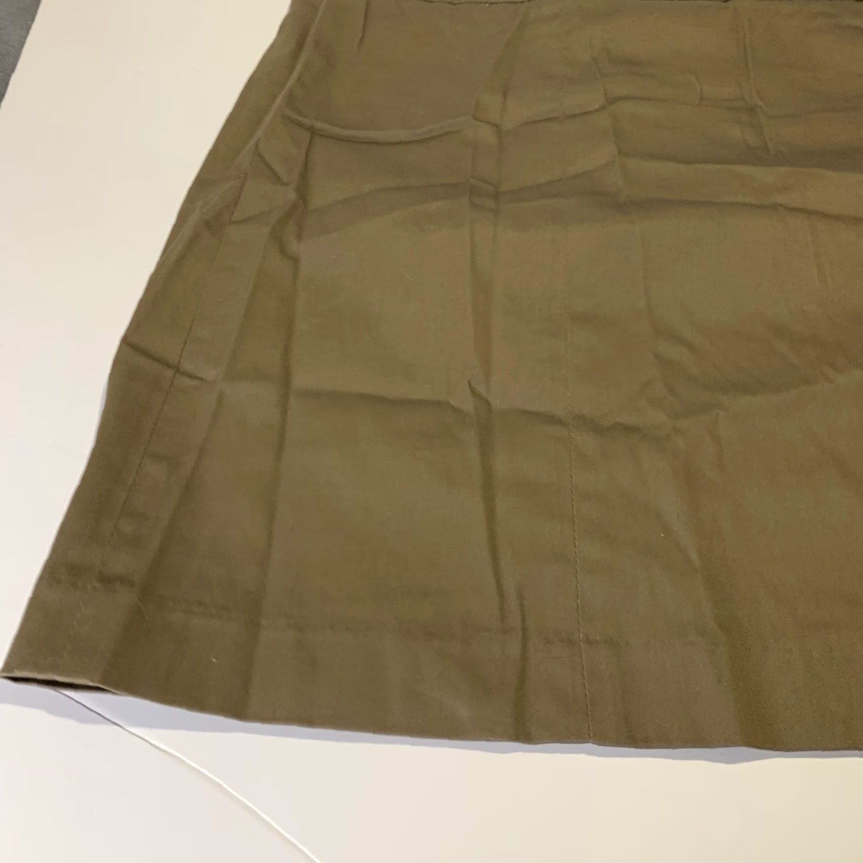 Vintage Women's Cotton Spandex A-Line Short Skirt Size 2 Tan Brown Button Front Casual Travel Size 26" / US 2 / IT 38 - 6 Thumbnail