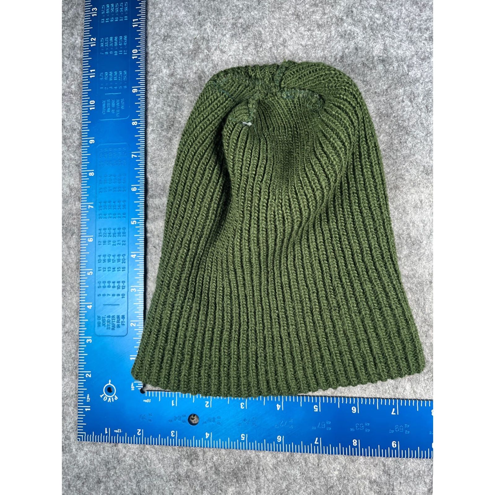 Vintage Beanie Toque Adult One Size Green Double Knit 100% Acrylic Logo Ski Camp Size ONE SIZE - 5 Thumbnail