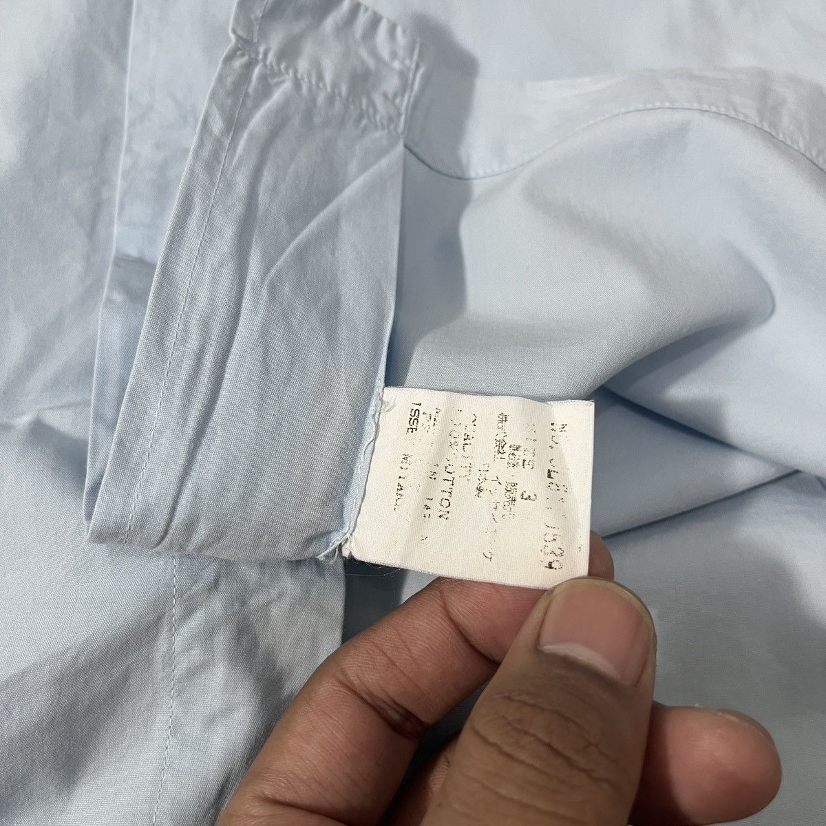 Issey Miyake 90s Archive Cotton Label Issey Miyake Basic Blue Sky Shirt Size US XL / EU 56 / 4 - 10 Thumbnail