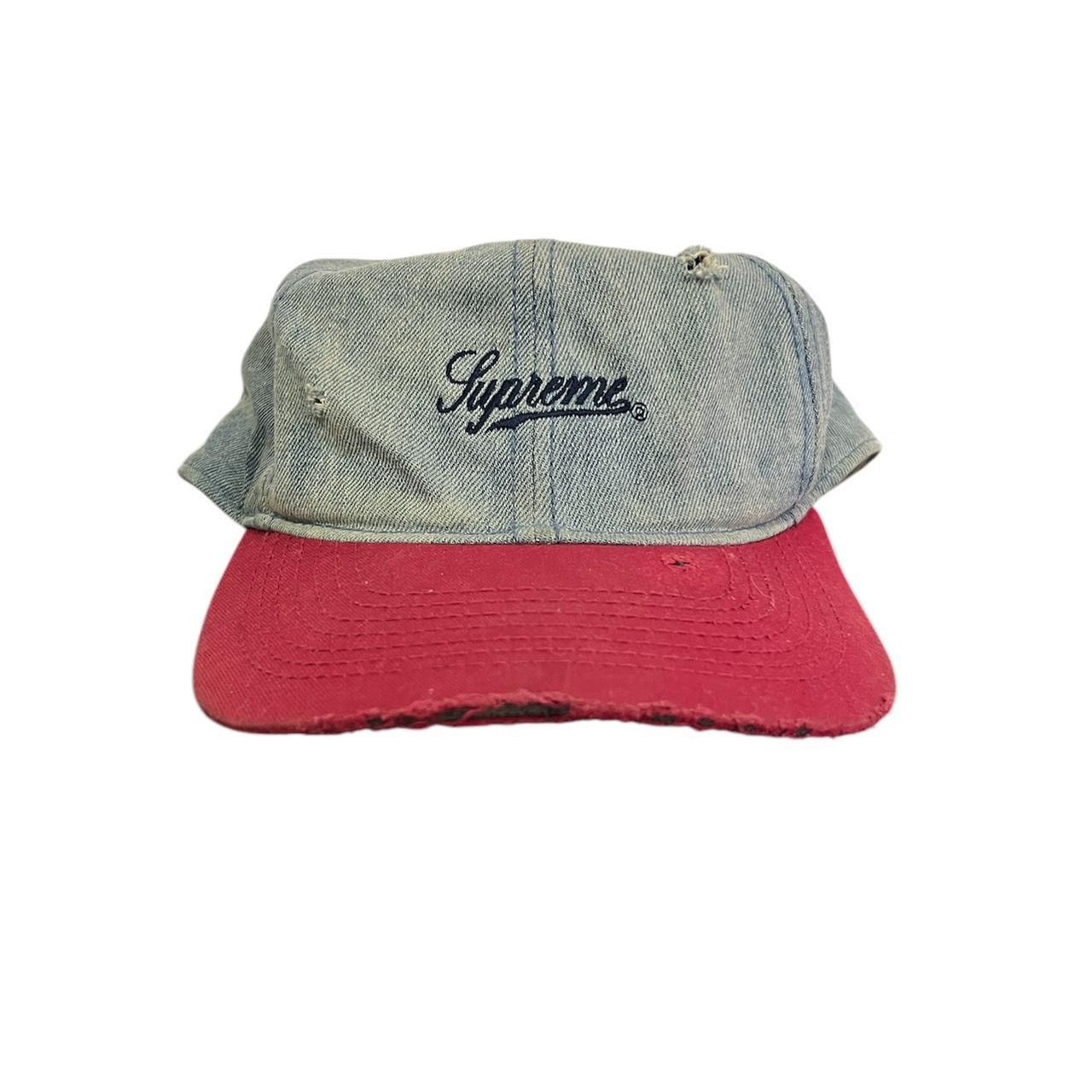 Supreme SUPREME DENIM 6 PANEL CAP CURSIVE LOGO EMBROIDERED Size ONE SIZE - 12 Thumbnail