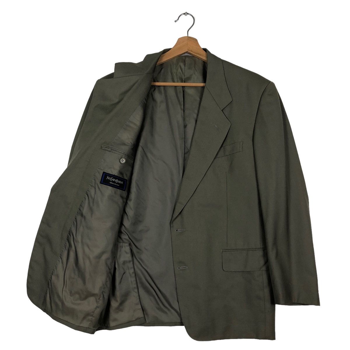 Yves Saint Laurent 🔥Rich Grey - Double Breast Coats Jacket Japan Made Size US M / EU 48-50 / 2 - 8 Thumbnail
