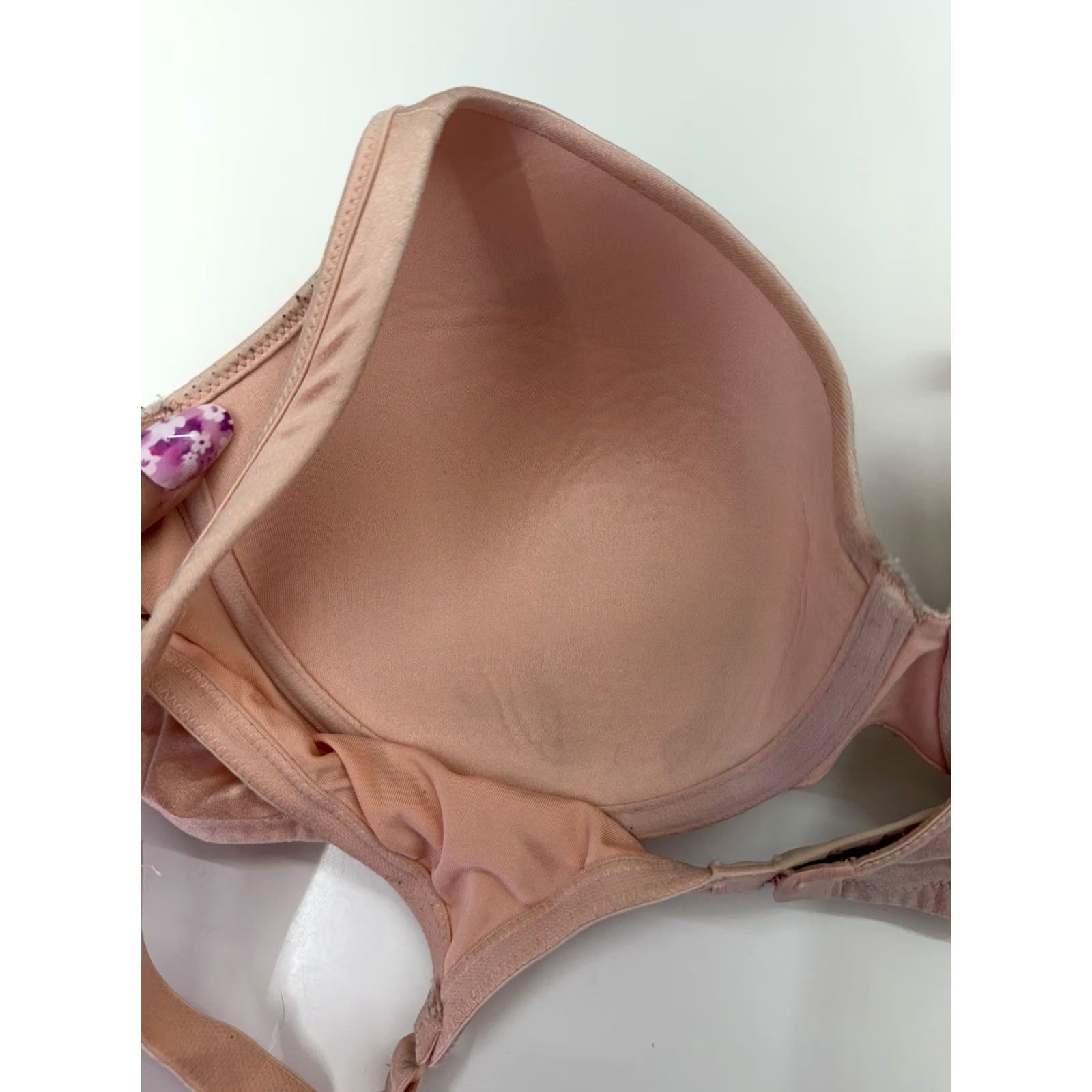 Vintage Vanity Fair Bra 40C Pink Padded Underwire Womens Shirt? Size ONE SIZE - 4 Thumbnail