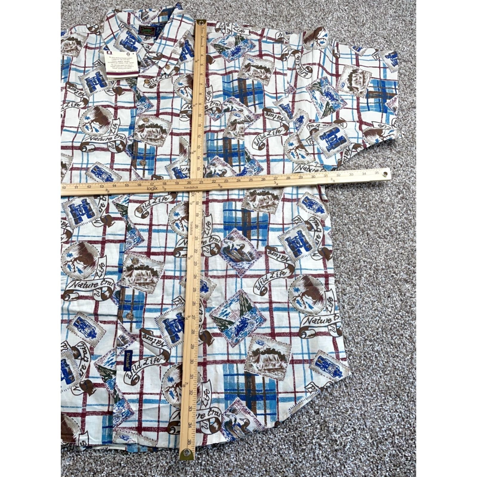 Vintage VINTAGE Duxbak Shirt Adult 3XL White Deer Print Short Sleeve Button-Down Collar Men Size US XXL / EU 58 / 5 - 6 Thumbnail