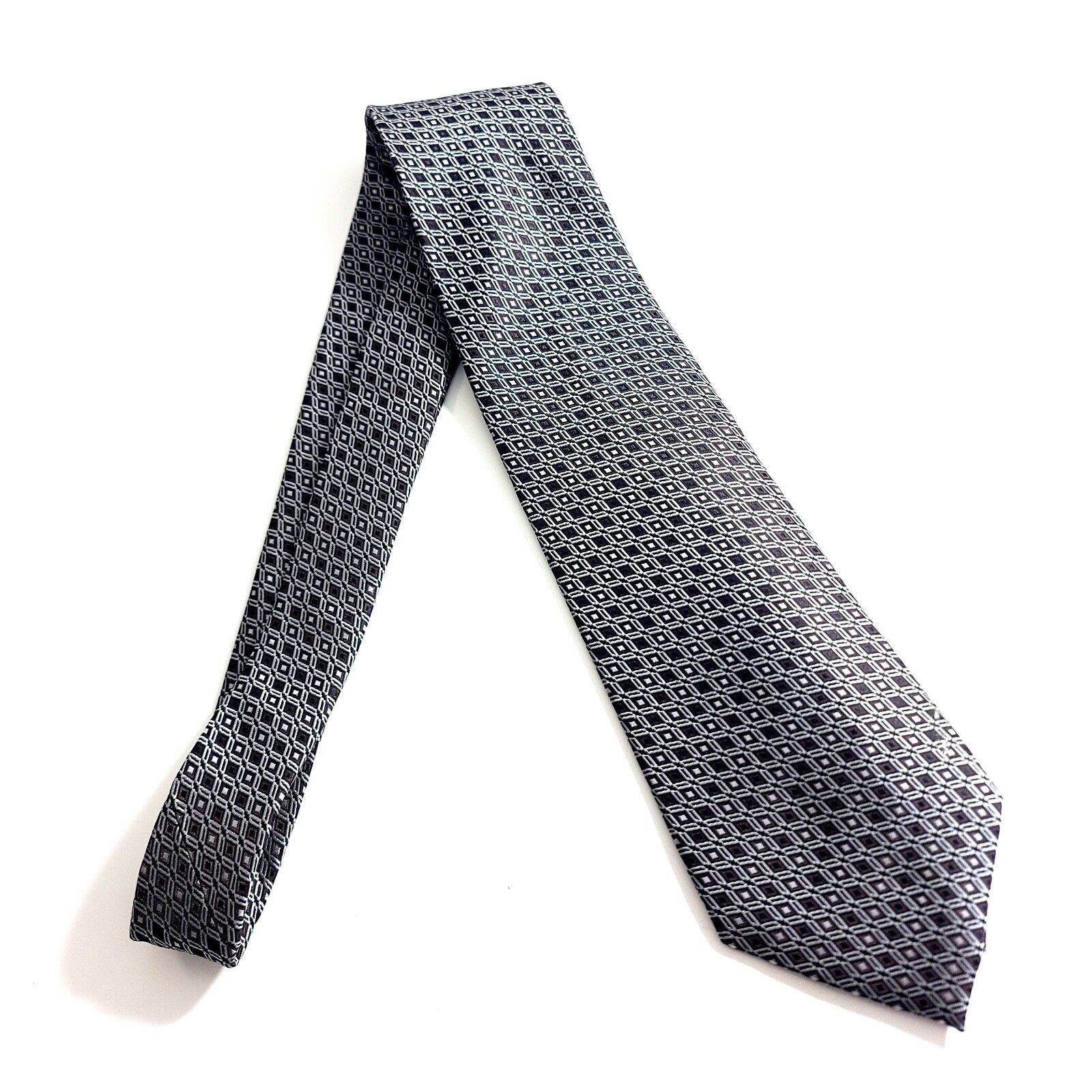 Van Heusen Van Heusen Polyester Woven Black Silver Brown Geometric Wide Size ONE SIZE - 6 Thumbnail