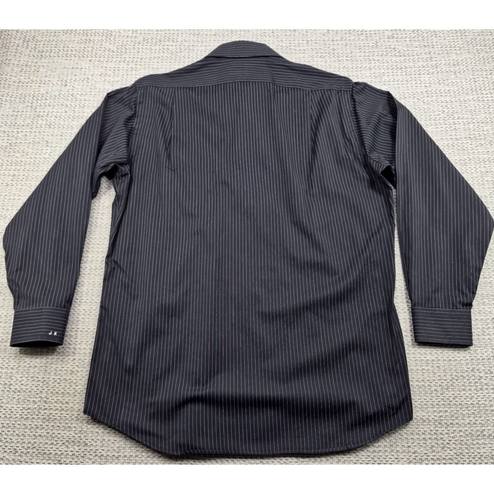 Vintage Paul Fredrick Button Up Shirt Mens 15 32/33 Black Pinstriped Dress Business Shirt Mens 15-33 Black Pinstripe Formal Casual Size 40R - 7 Thumbnail
