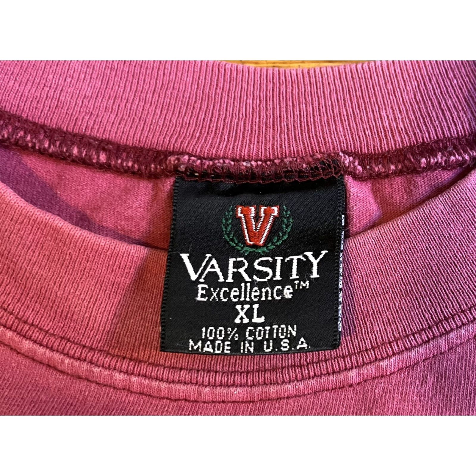 Vintage VINTAGE Florida Shirt Men’s XL Red 90s Graphic Print Logo Cotton Jersey Short Sleeve Crew Neck USA Varsity Excellence Men’s T-Shirt Size US XL / EU 56 / 4 - 4 Thumbnail