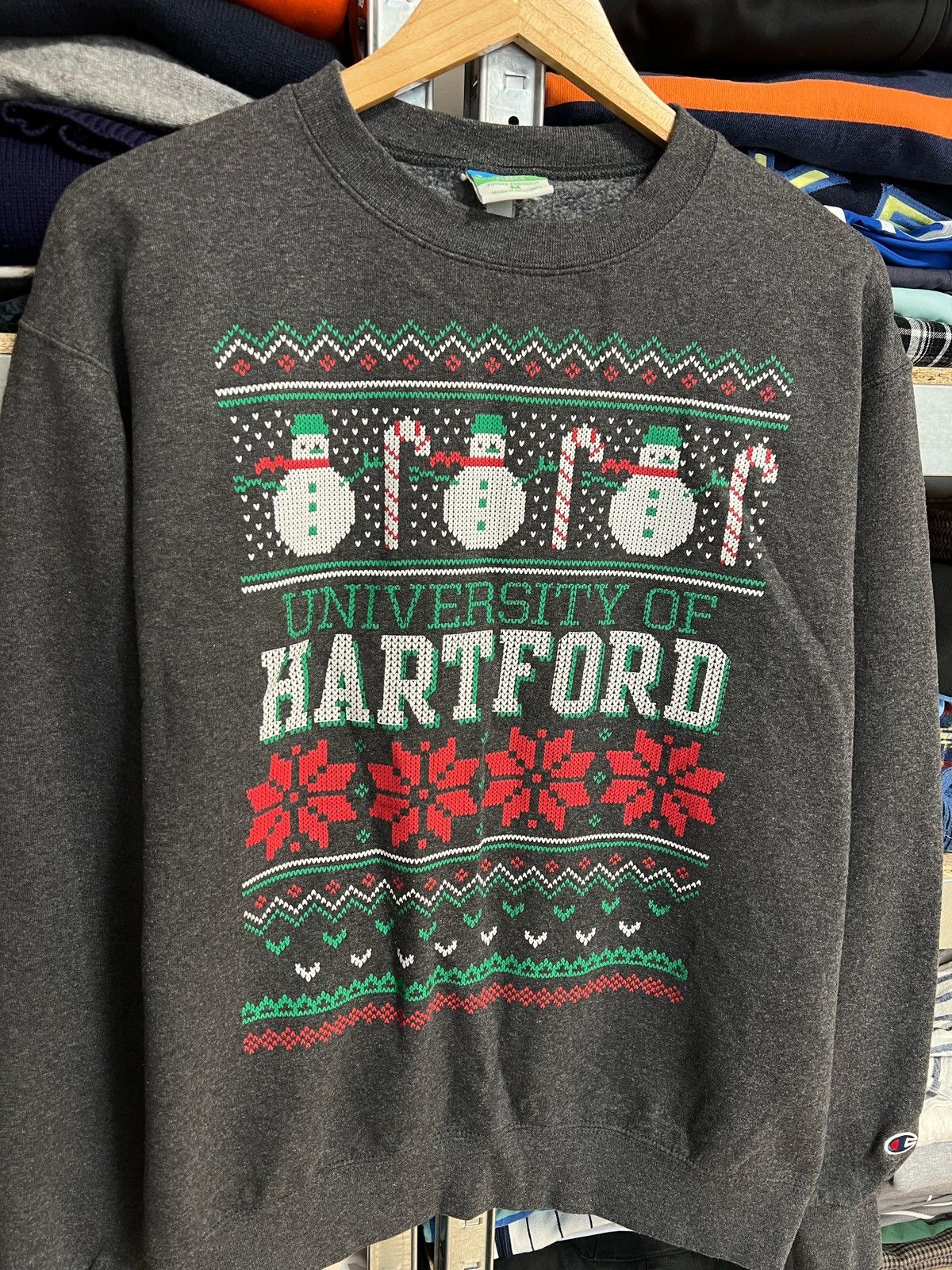 Champion × Vintage Vintage 90s Champion University of Hartford Sweatshirt Sz M Size US M / EU 48-50 / 2 - 2 Thumbnail