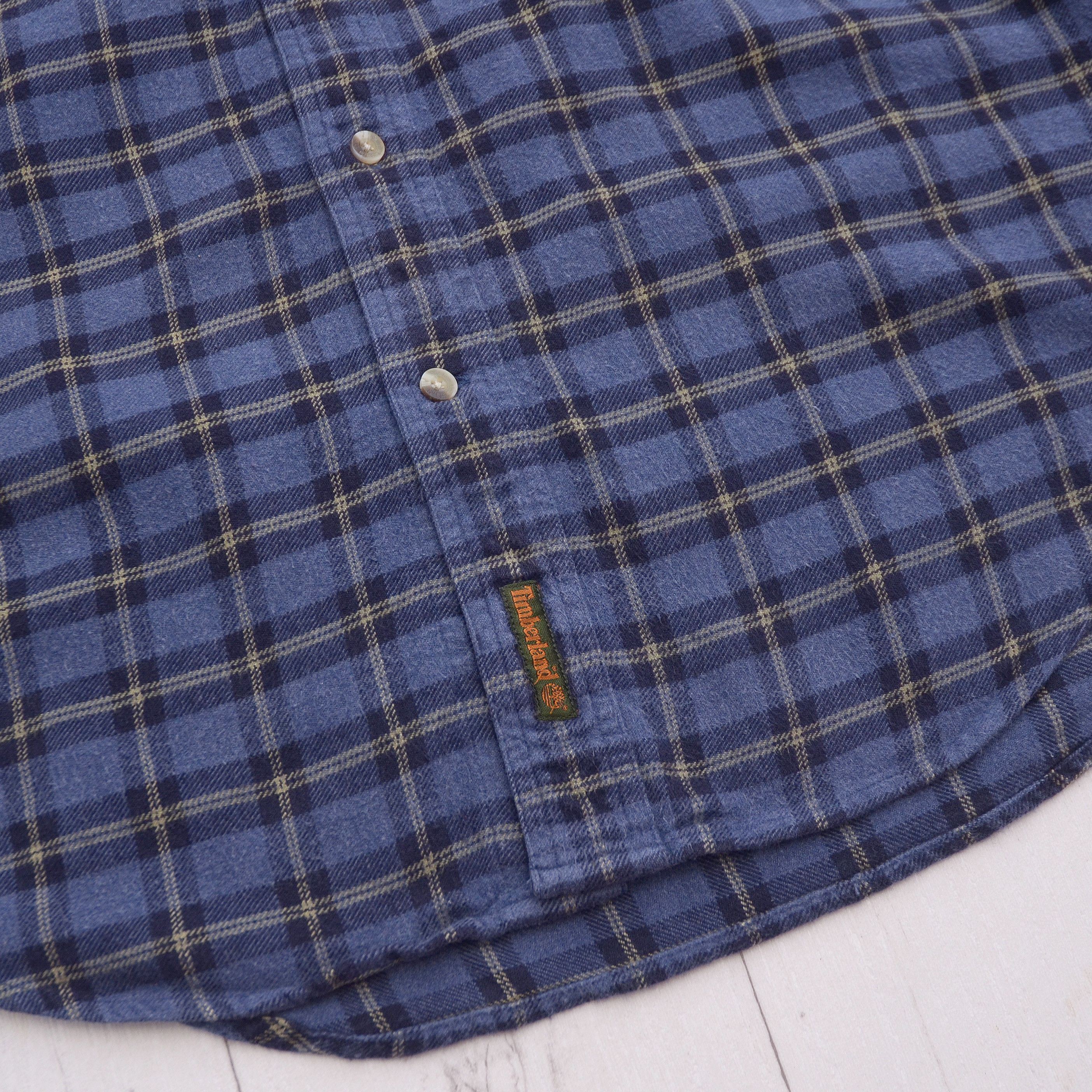 Timberland × Vintage Vintage Timberland Flannel Shirt Plaid Check Thick Oversized Size US M / EU 48-50 / 2 - 4 Thumbnail