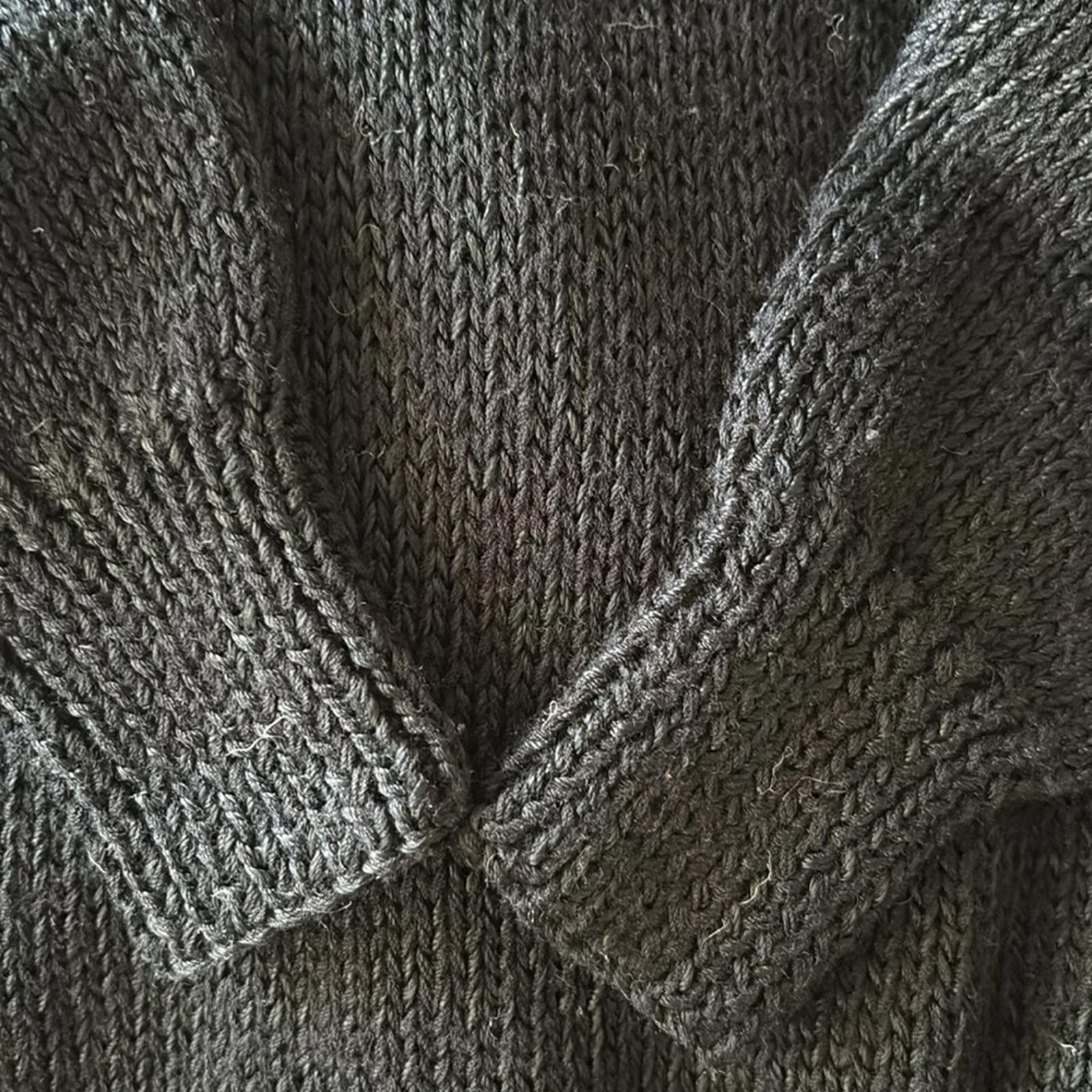 Vintage Nannell Vintage 80s Peals Hand Knit Sweater Black Size S / US 4 / IT 40 - 11 Thumbnail