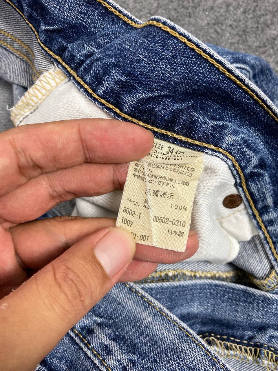 Levi's vintage levis 502 uneven faded denim nice design Size US 34 / EU 50 - 14 Thumbnail