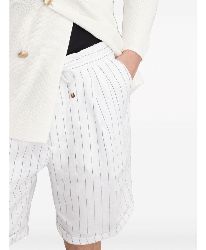 Brunello Cucinelli Bermuda Shorts in White Size US 34 / EU 50 - 3 Thumbnail