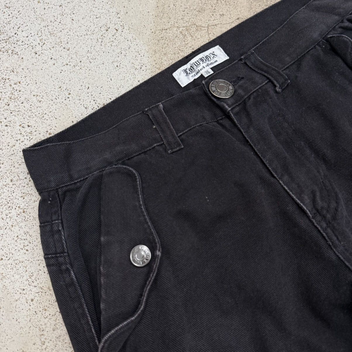 LOWBOX Lowbox Sunfaded Cargo Biker Denim Pants Size US 28 / EU 44 - 10 Thumbnail