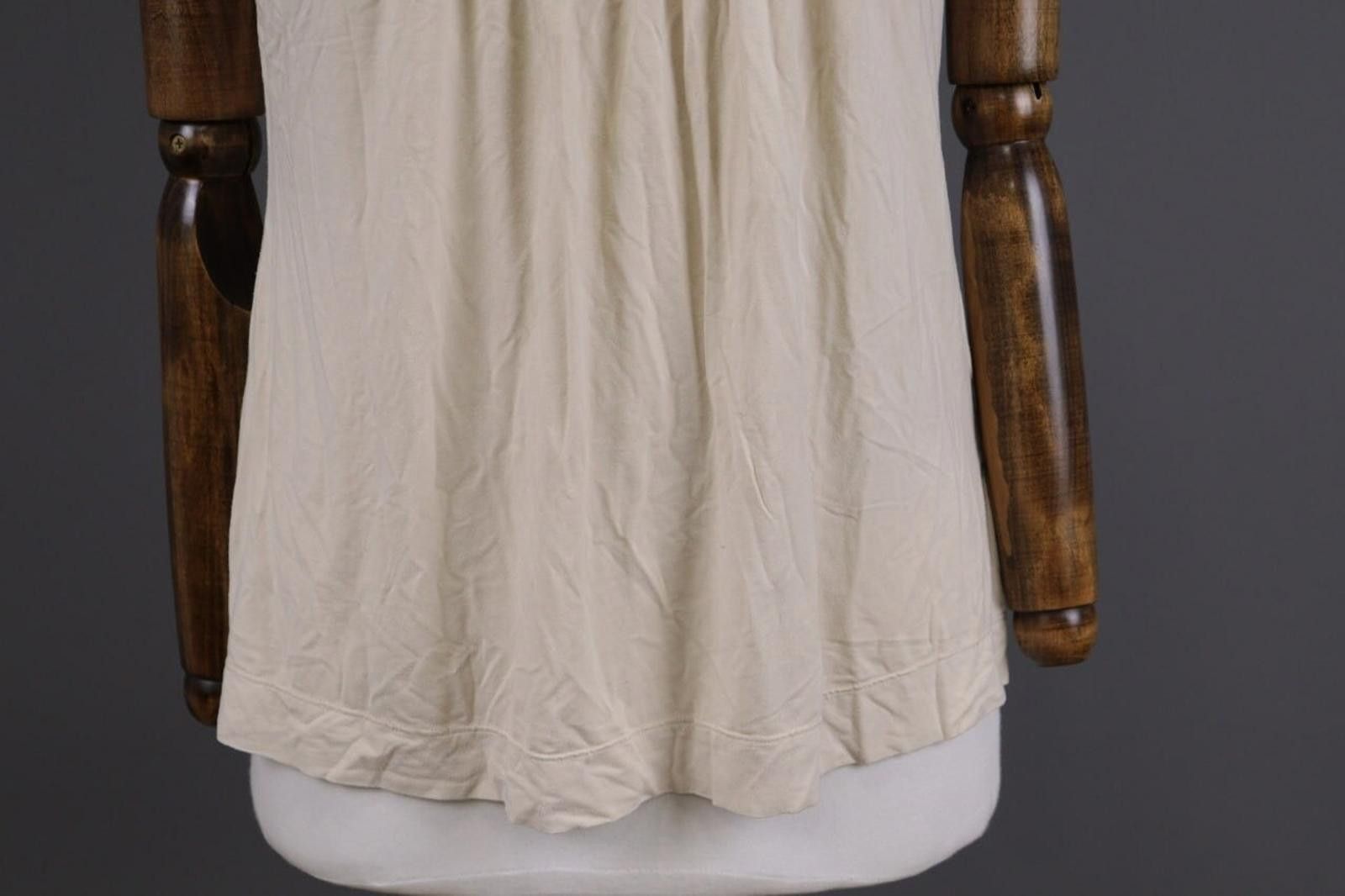 Designer Transit Par Such 134 Beige Summer Top Blouse Size 4 Size S / US 4 / IT 40 - 3 Thumbnail