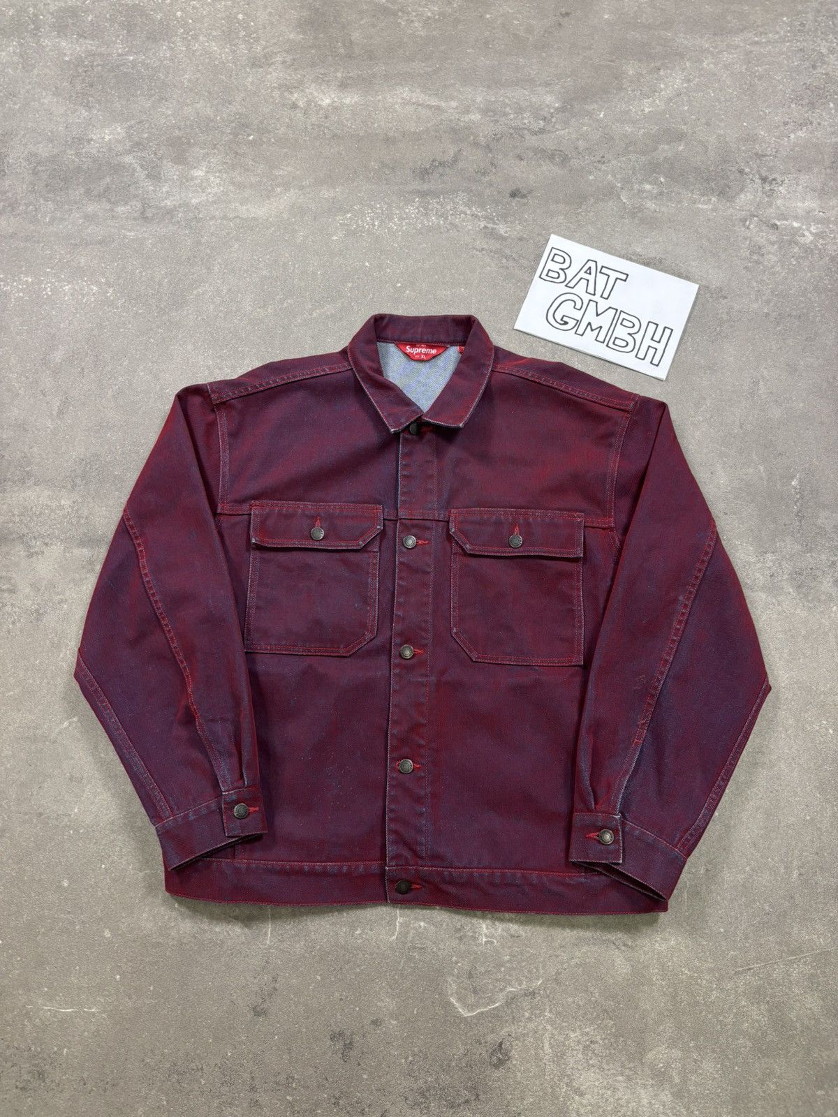 Supreme Supreme Flocked Denim Trucker Jacket (2023) Size US XL / EU 56 / 4 - 18 Thumbnail