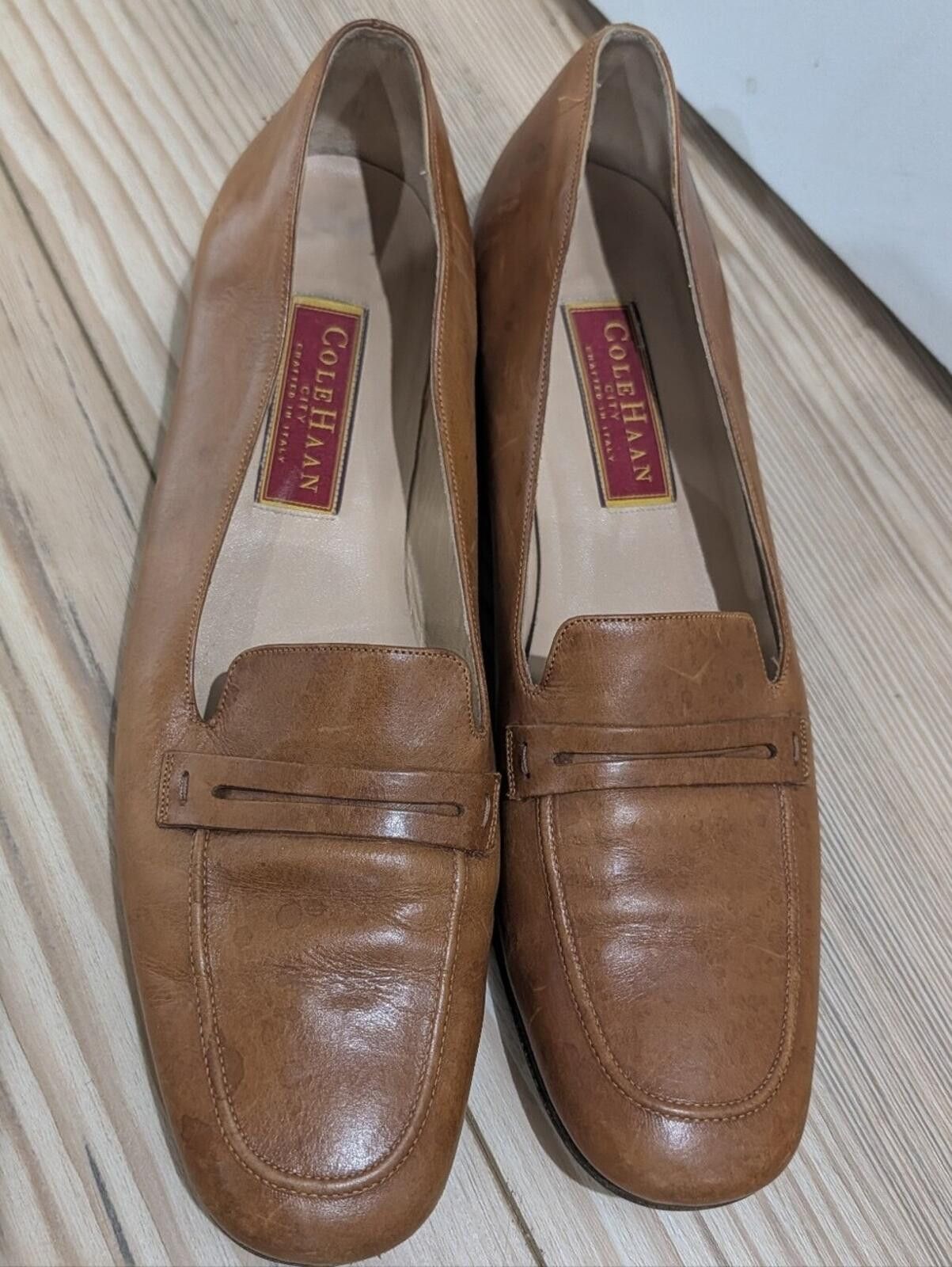 Cole Haan Cole Haan Cognac Leather Penny Loafers Size US 10.5 / IT 40.5 - 3 Thumbnail