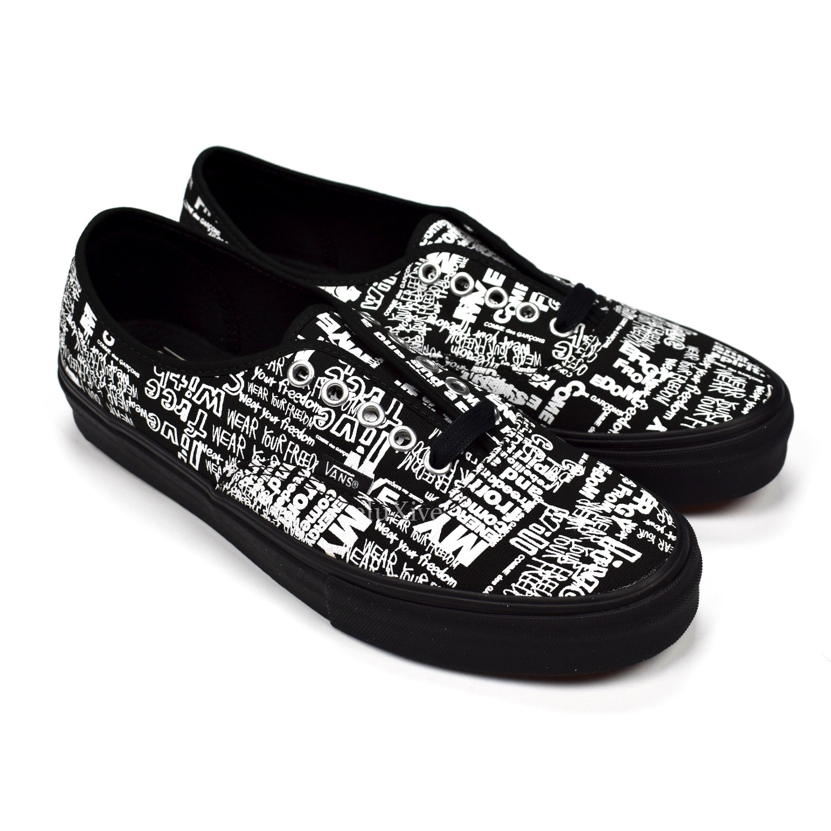 Comme des Garcons × Vans Authentic LX CDG Message Graffiti Black DS Size US 10 / EU 43 - 1 Preview