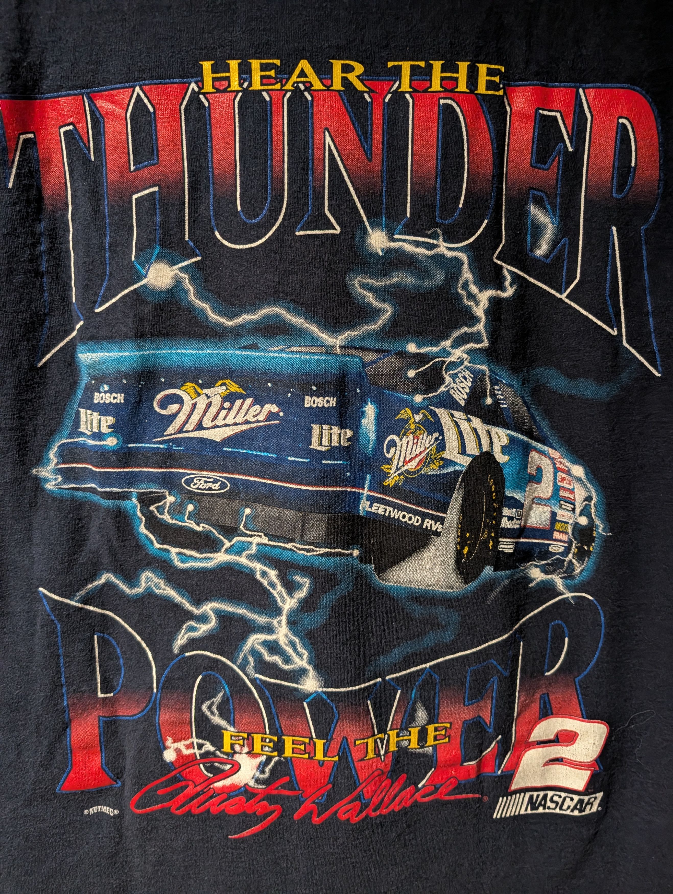 Nutmeg Vintage Rusty Wallace NASCAR Shirt Mens 2XL 90s Lightning Size US XXL / EU 58 / 5 - 6 Thumbnail