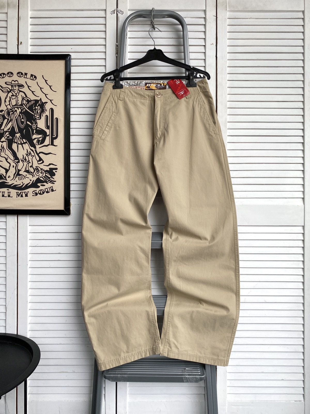 O'Neill Vintage O’Neil Baggy Skateboarding Light Pants Y2K Beige Size US 31 - 4 Thumbnail