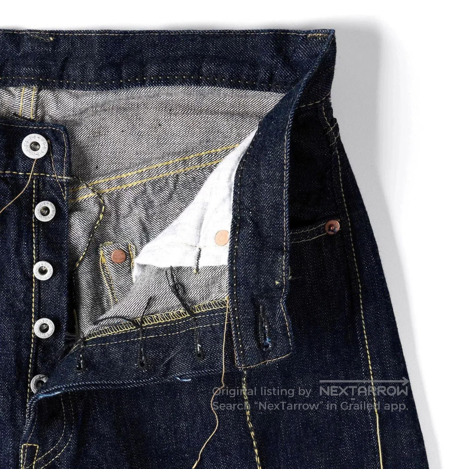 Full Count & Co. Fullcount WWII Limited Edition Loose Denim Pants. Size US 34 / EU 50 - 3 Thumbnail